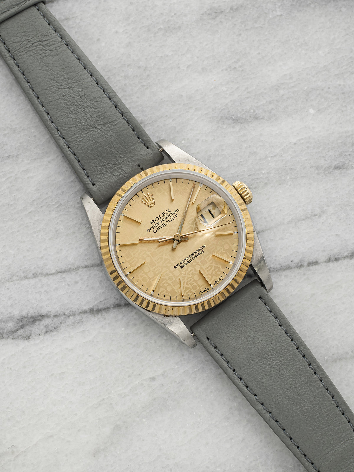 Vintage 1989 Rolex Datejust 16233 Two-Tone Champagne Anniversary Dial Auto 36mm