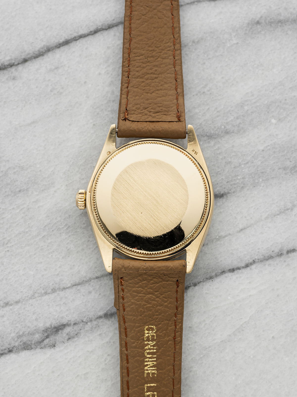 Vintage 1960s Rolex Oyster Perpetual 1005 14K YG Champagne Sunburst Auto 34mm