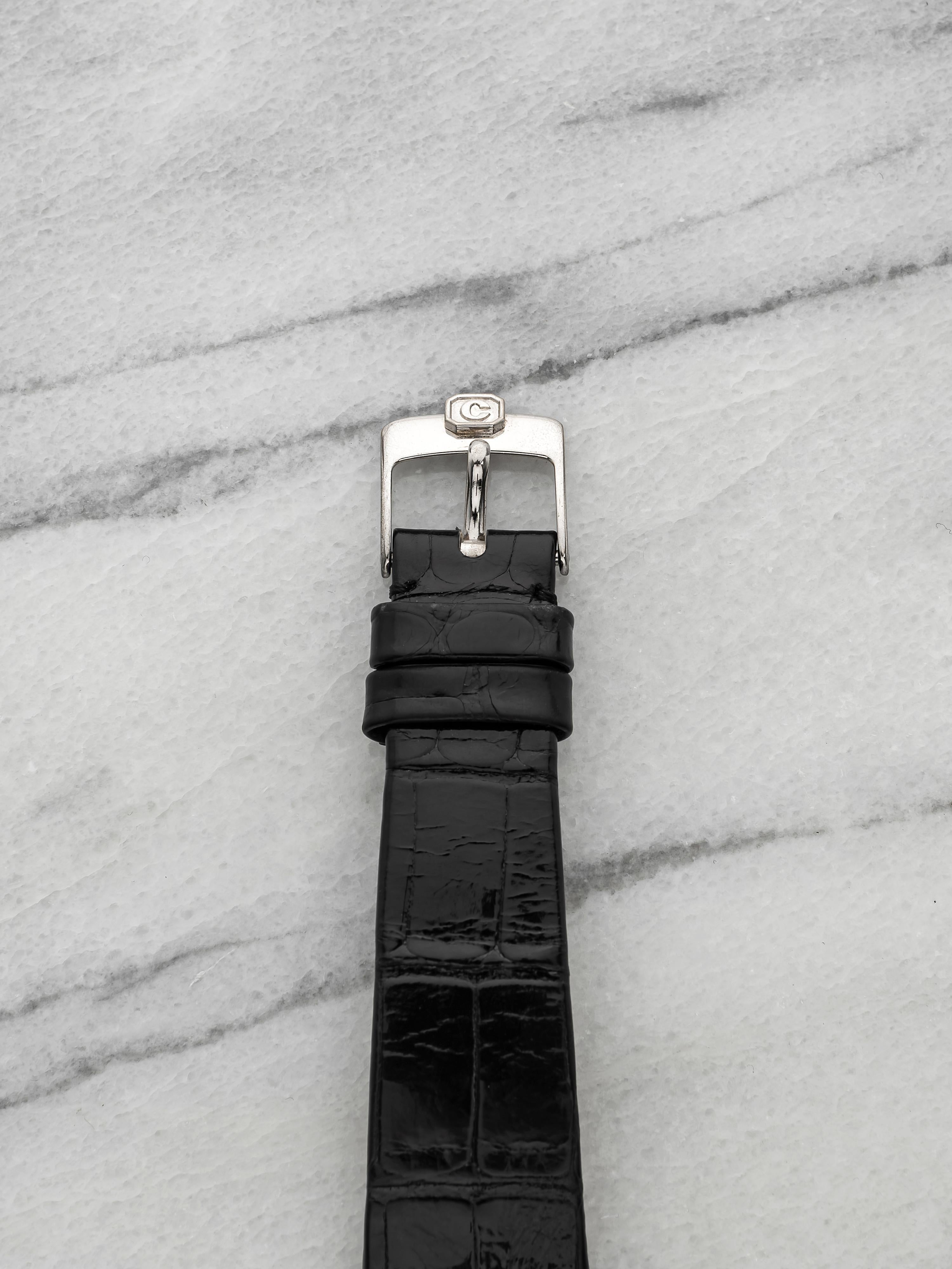 2000s Chopard Happy Diamonds 18K White Gold Kinetic Diamond Dial Quartz 33mm