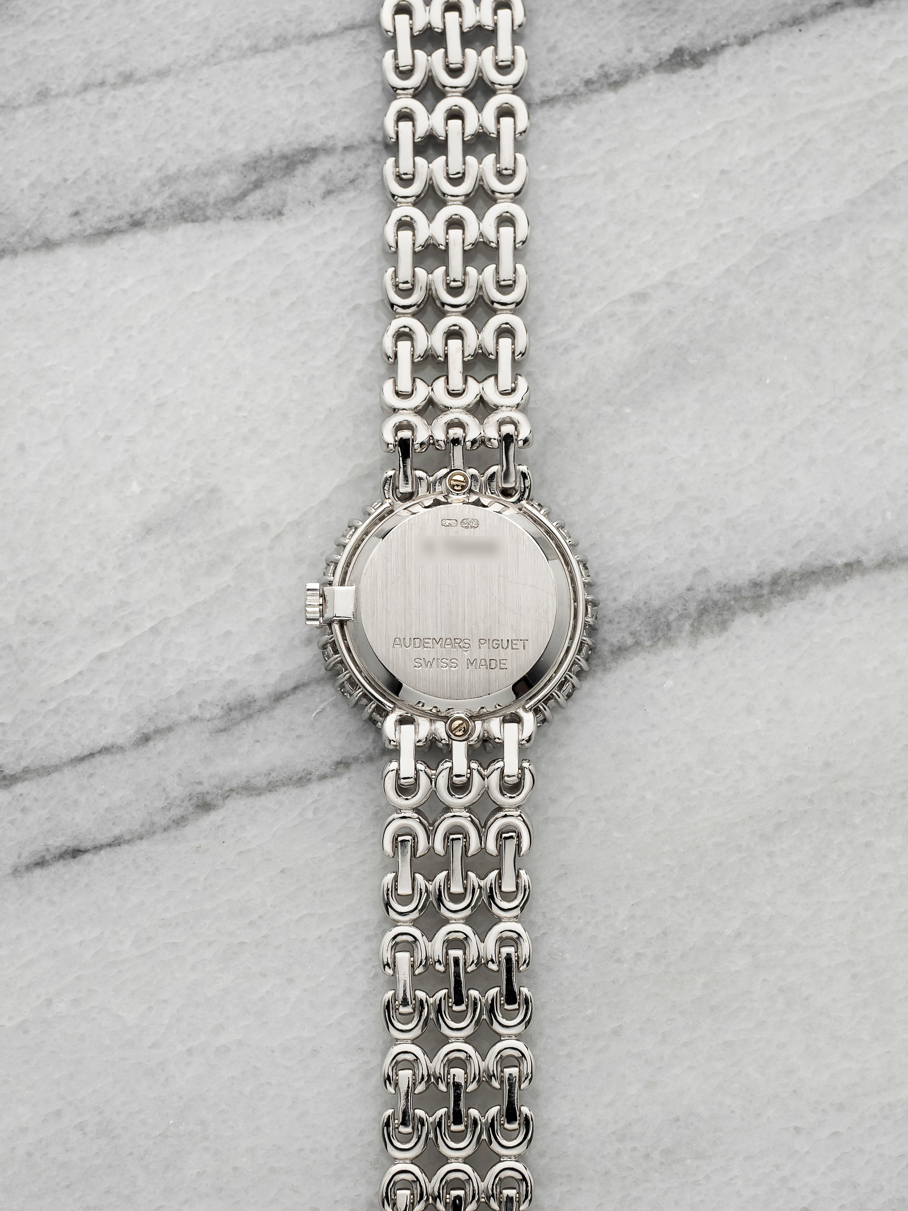 Vintage 1980s Audemars Piguet Lady 79198/843 18K WG Opal Diamond Manual 22mm
