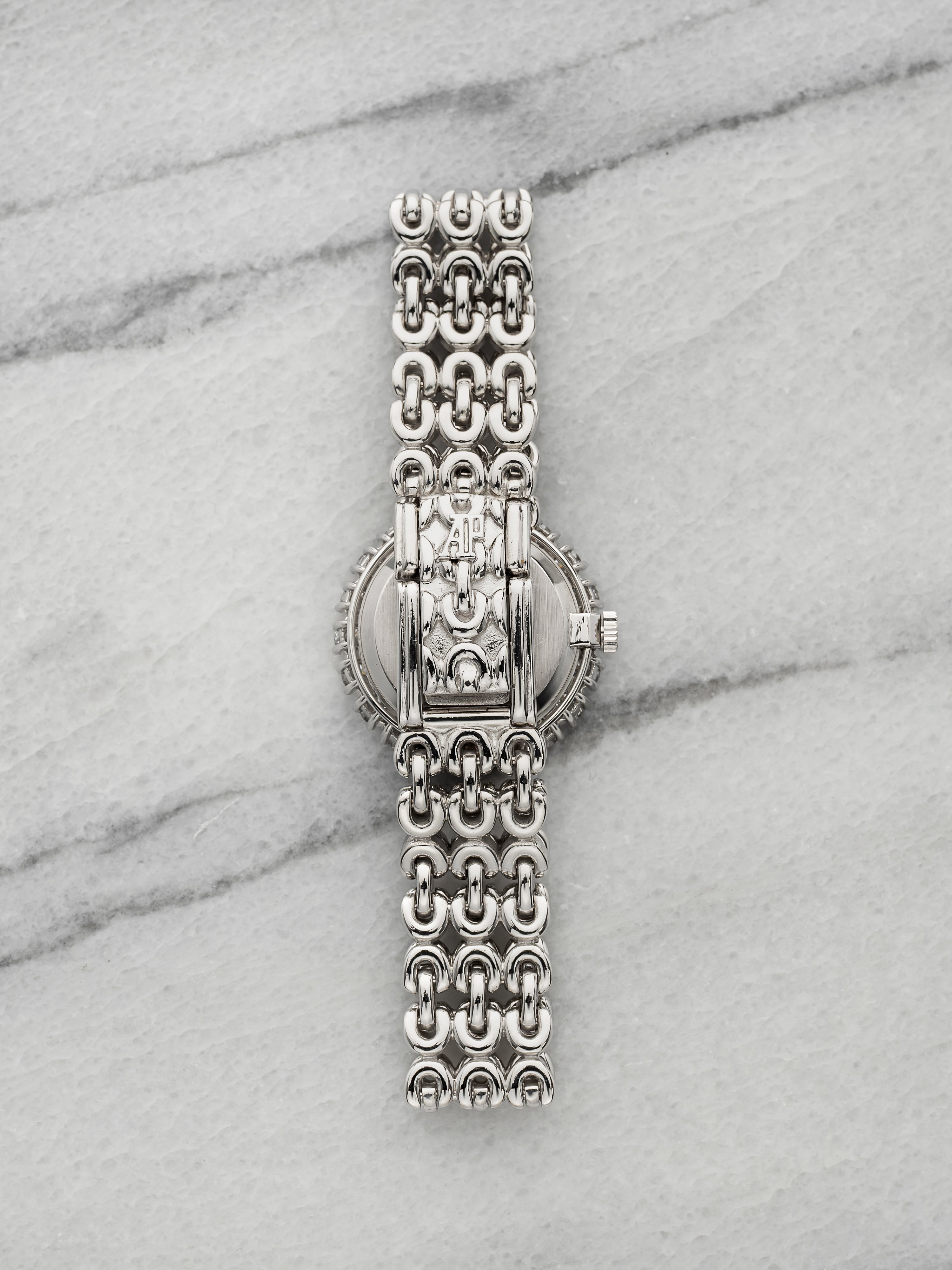 Vintage 1980s Audemars Piguet Lady 79198/843 18K WG Opal Diamond Manual 22mm
