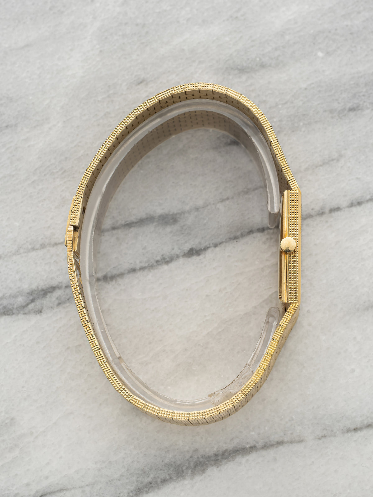 Vintage 1980s Piaget Ultra Thin Integrated 18K YG Champagne Dial Manual 23mm