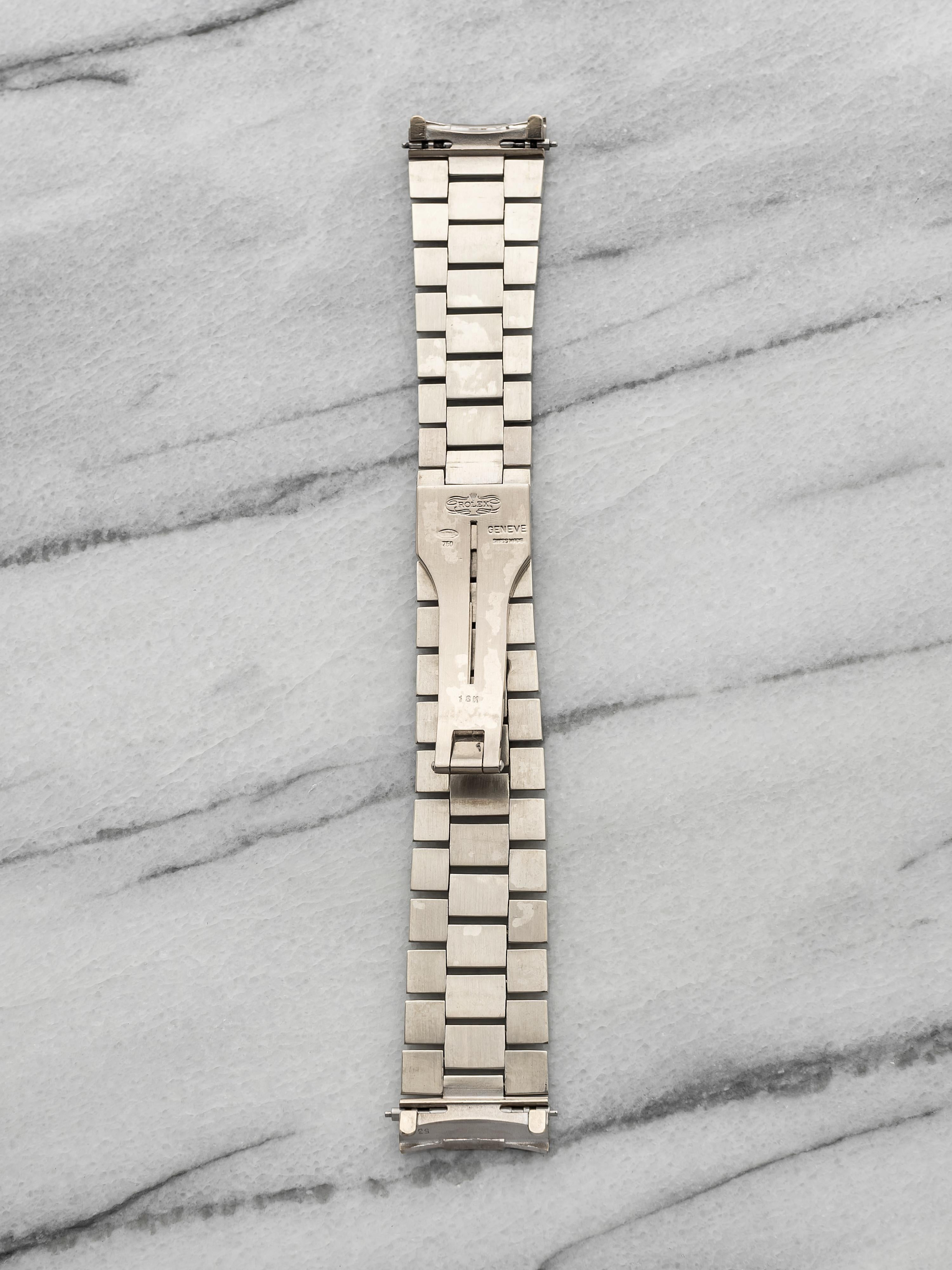 Vintage 1980s Rolex President Bracelet - 18K White Gold 20mm