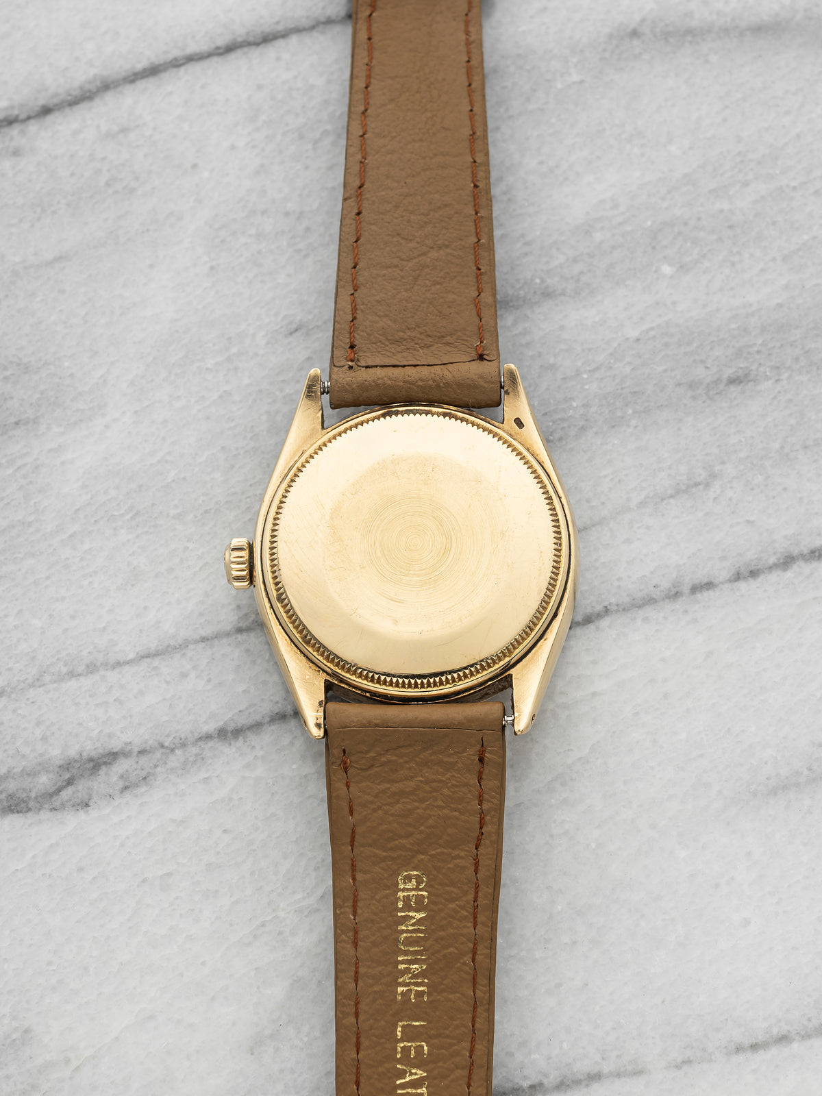 Vintage 1960 Rolex Oyster Perpetual 1005 18K YG Champagne Sunburst Dial 34mm