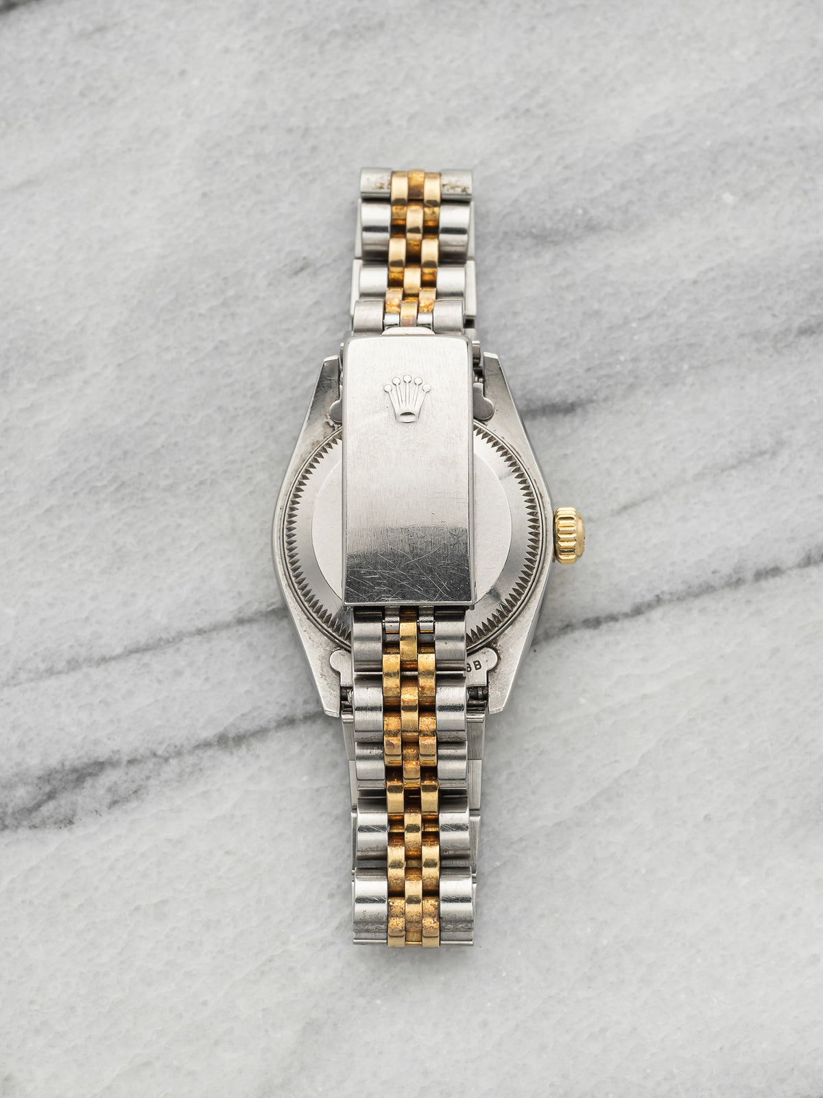 2001 Rolex Lady Datejust 79173 Two-Tone YG White Pyramid Roman Dial Auto 26mm