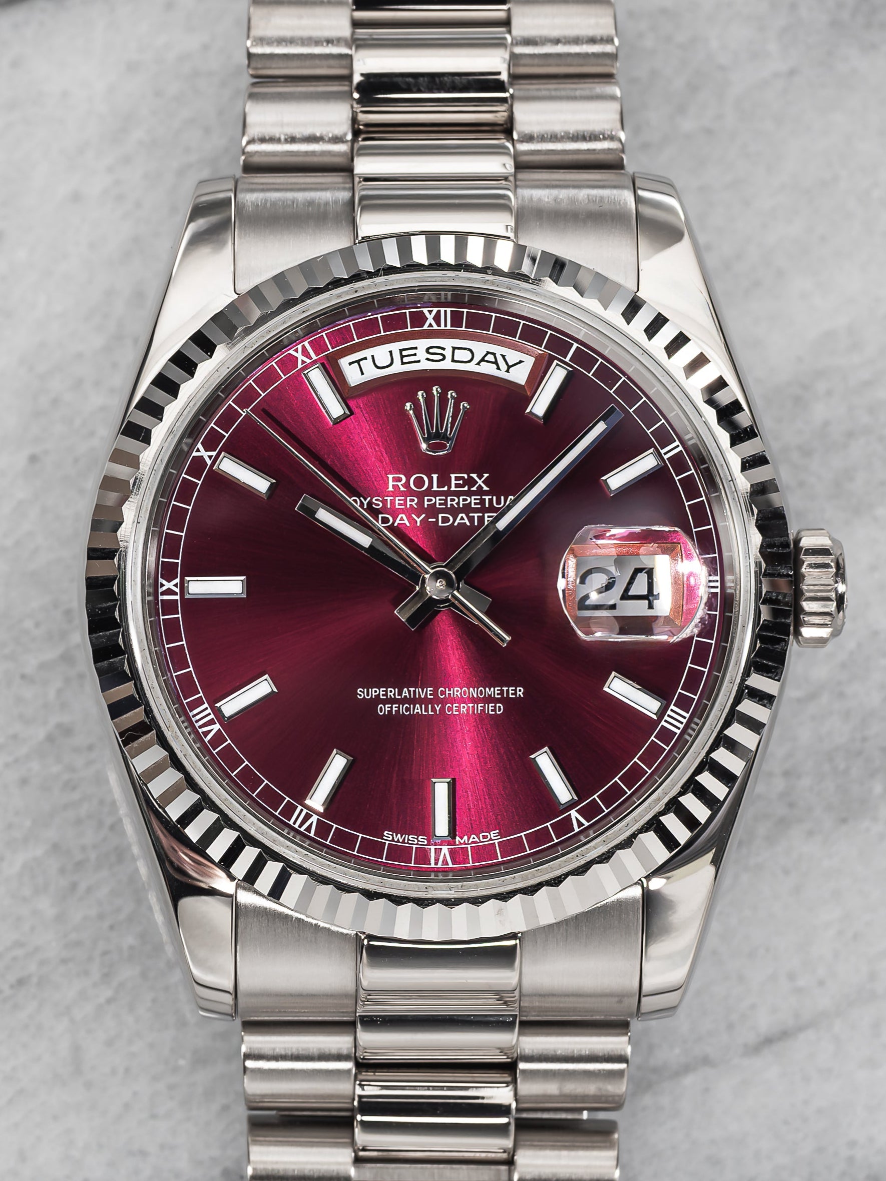 Rolex Day-Date 118239 – Cherry Dial