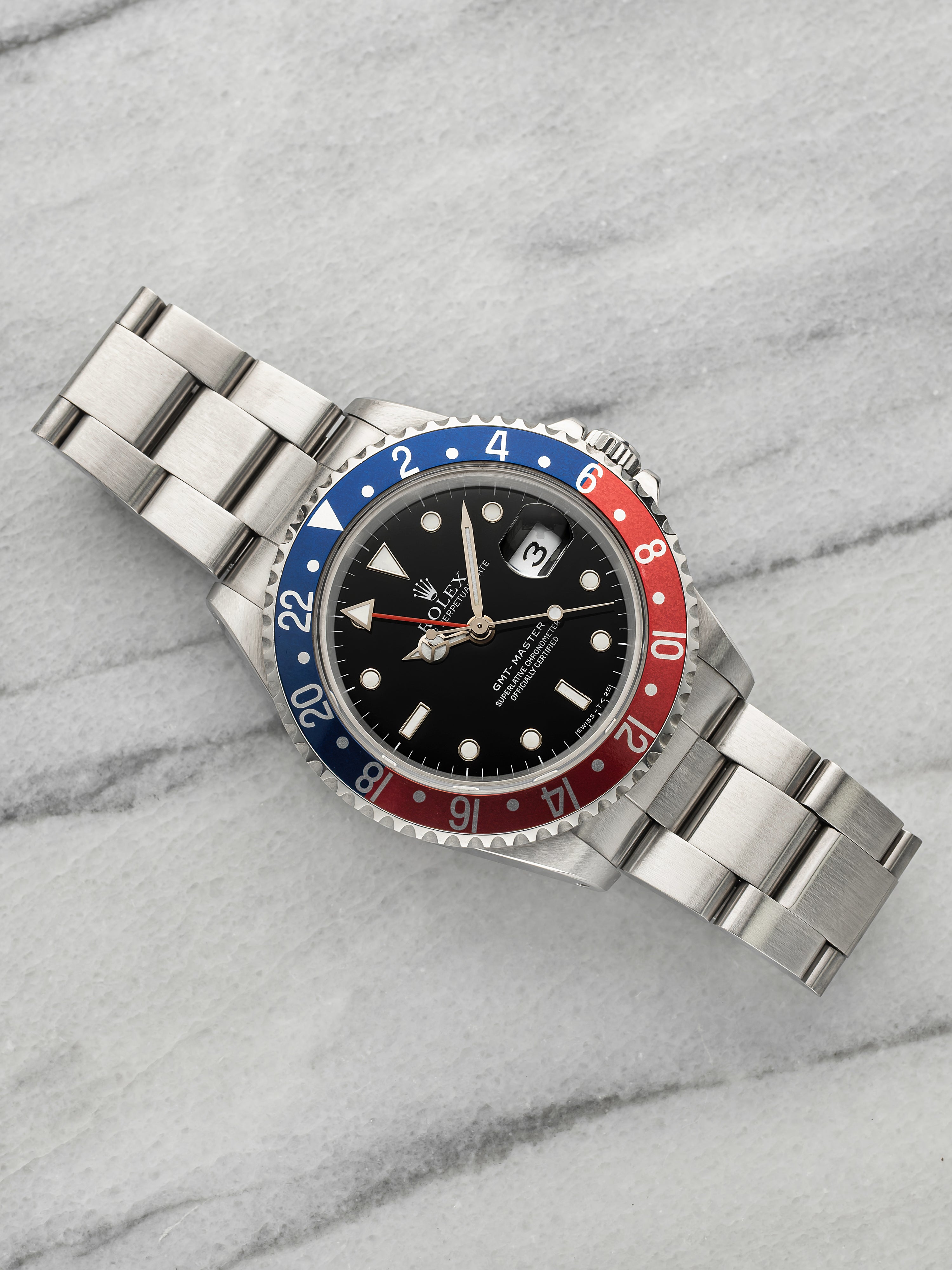 Vintage 1990 Rolex GMT-Master 16700 Stainless Steel Pepsi Bezel Auto 40mm