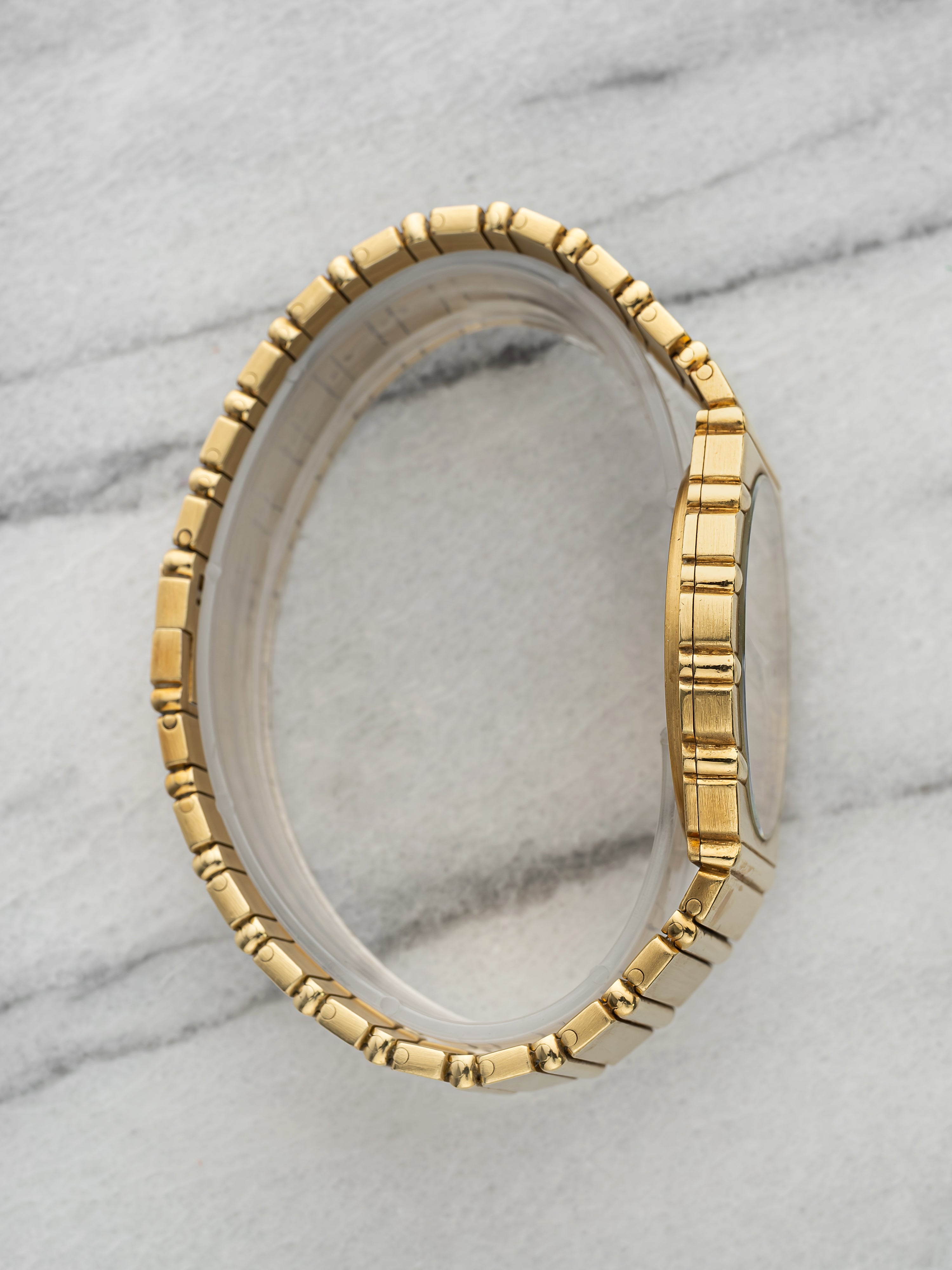 Vintage 1970s Piaget Polo 7661 C701 18K Yellow Gold Quartz 34mm