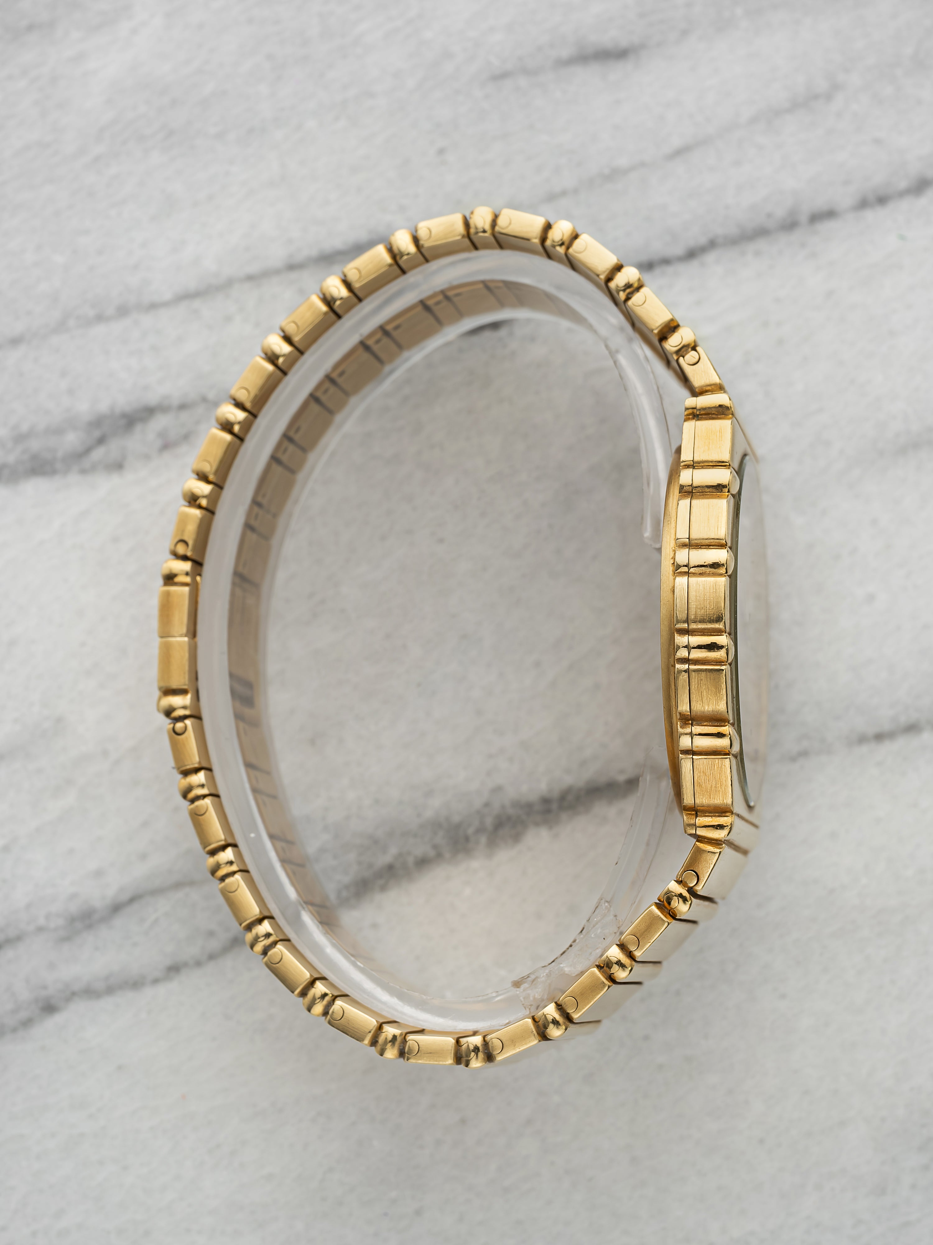 Vintage 1970s Piaget Polo 7661 C701 18K Yellow Gold Quartz 34mm