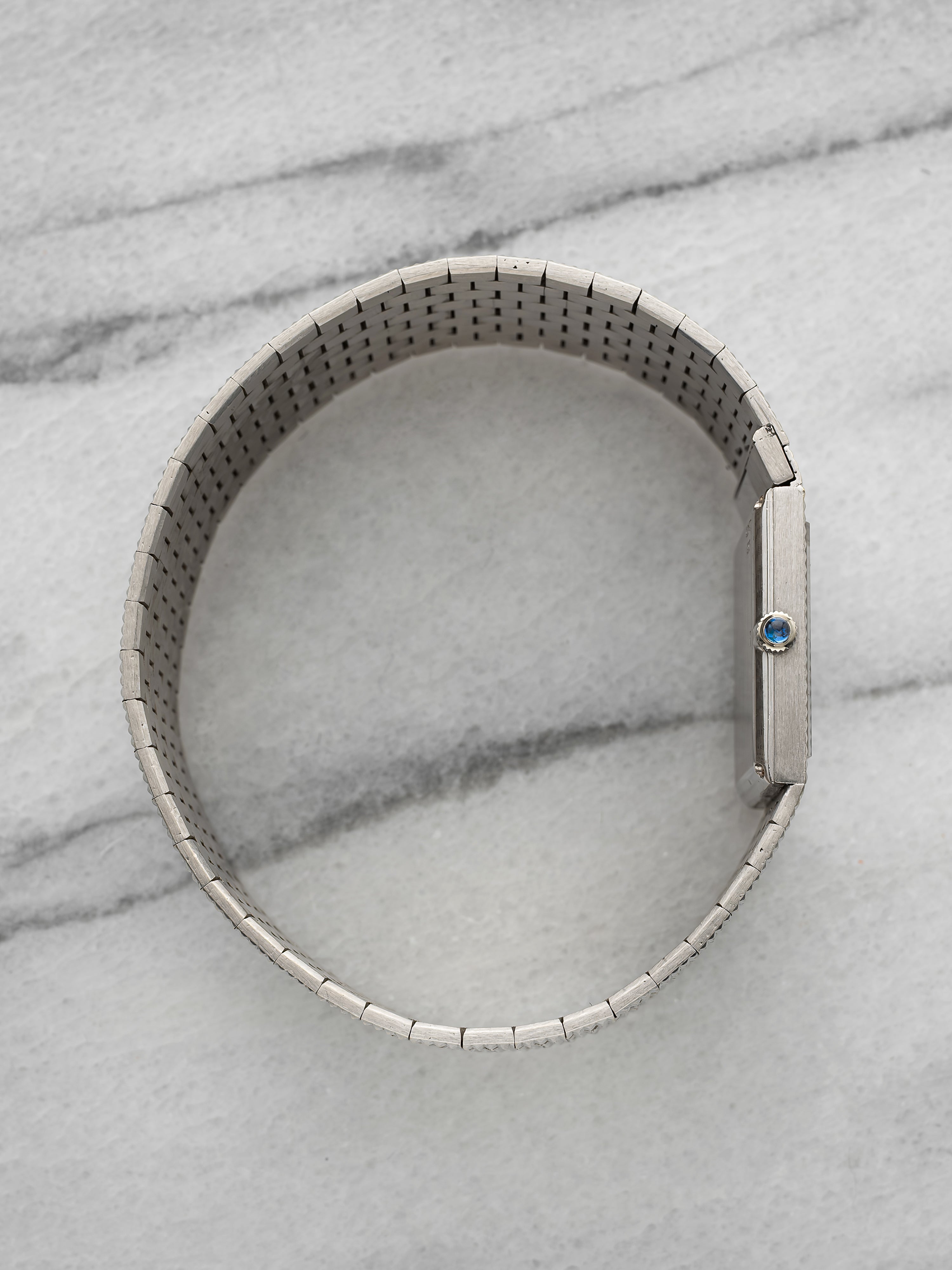 Piaget 9357 18K White Gold Boucheron Hobnail Lacquer Dial Manual 30 mm