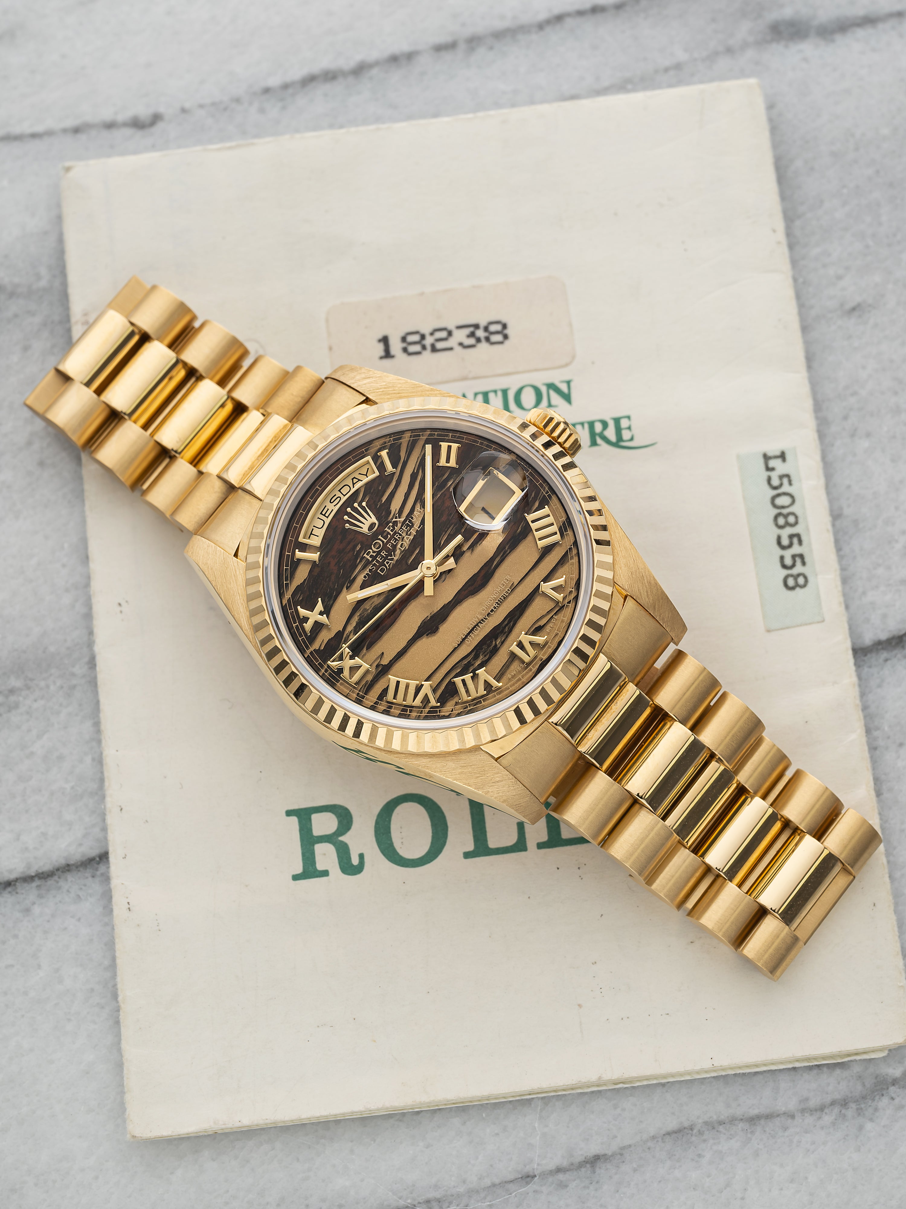 1989 Rolex Day-Date 18238 – Obsidian Stone Dial