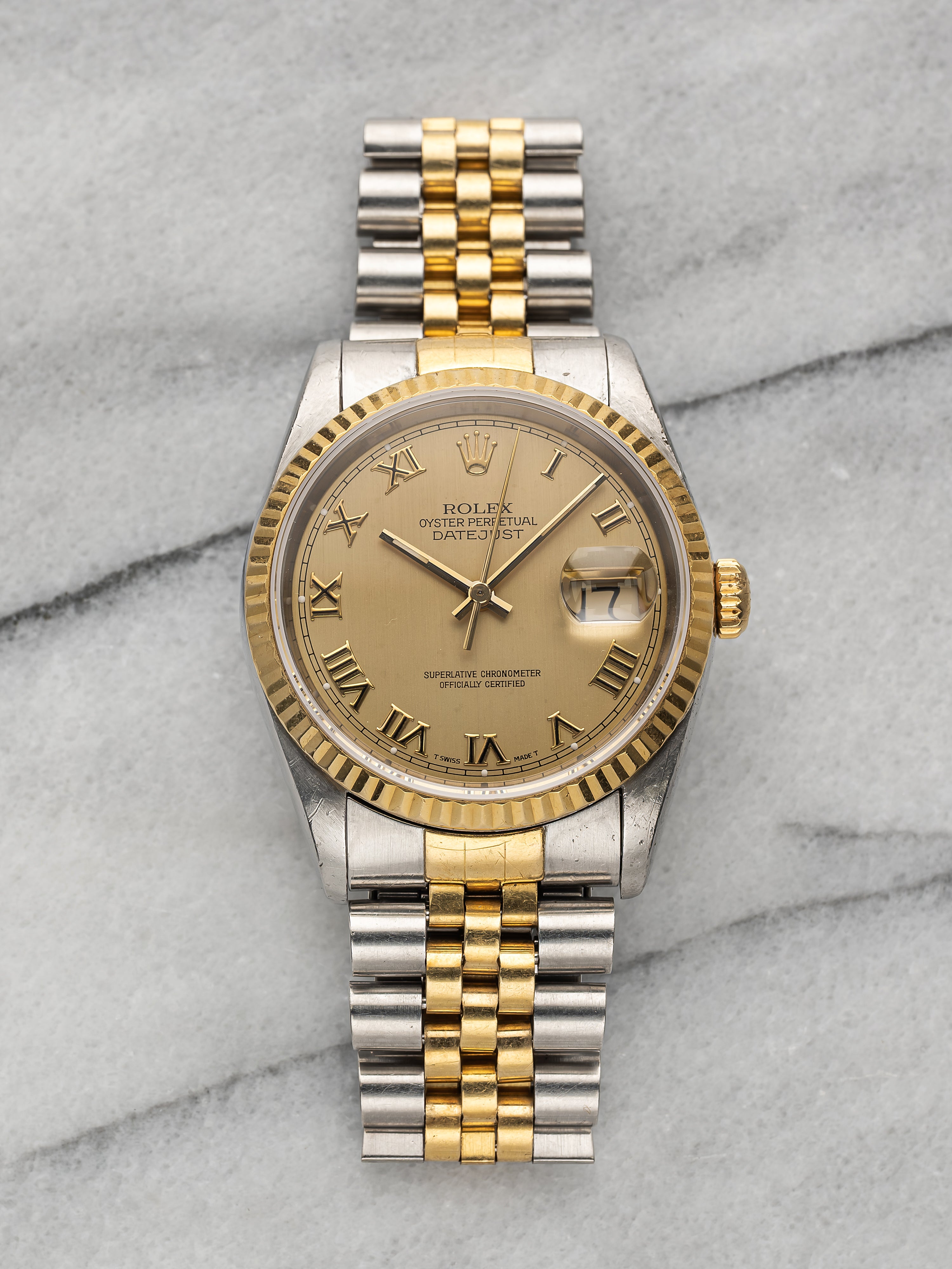 Rolex Datejust 16233 - Champagne Roman.