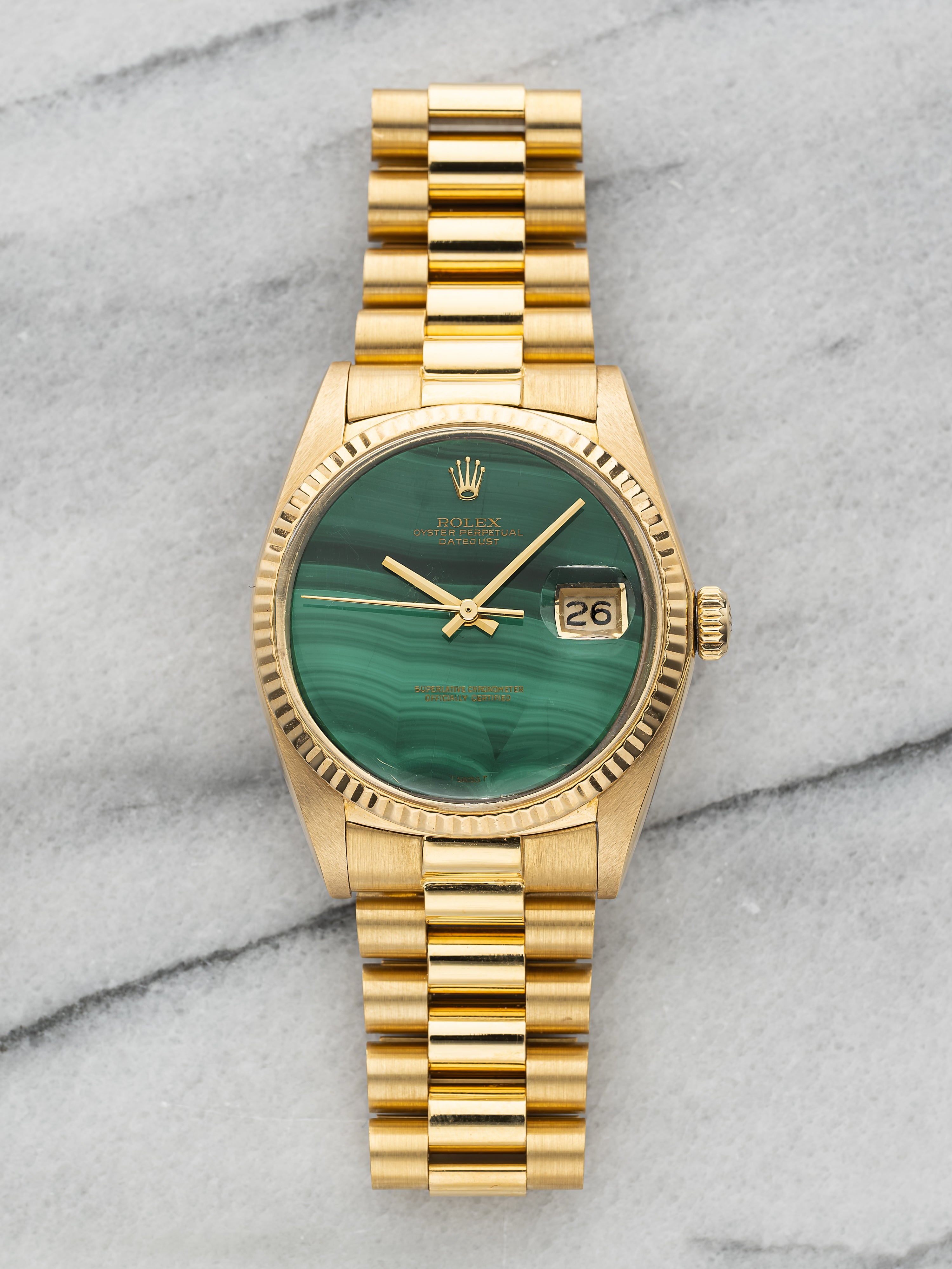 1975 Rolex Datejust 1601 - Malachite Dial