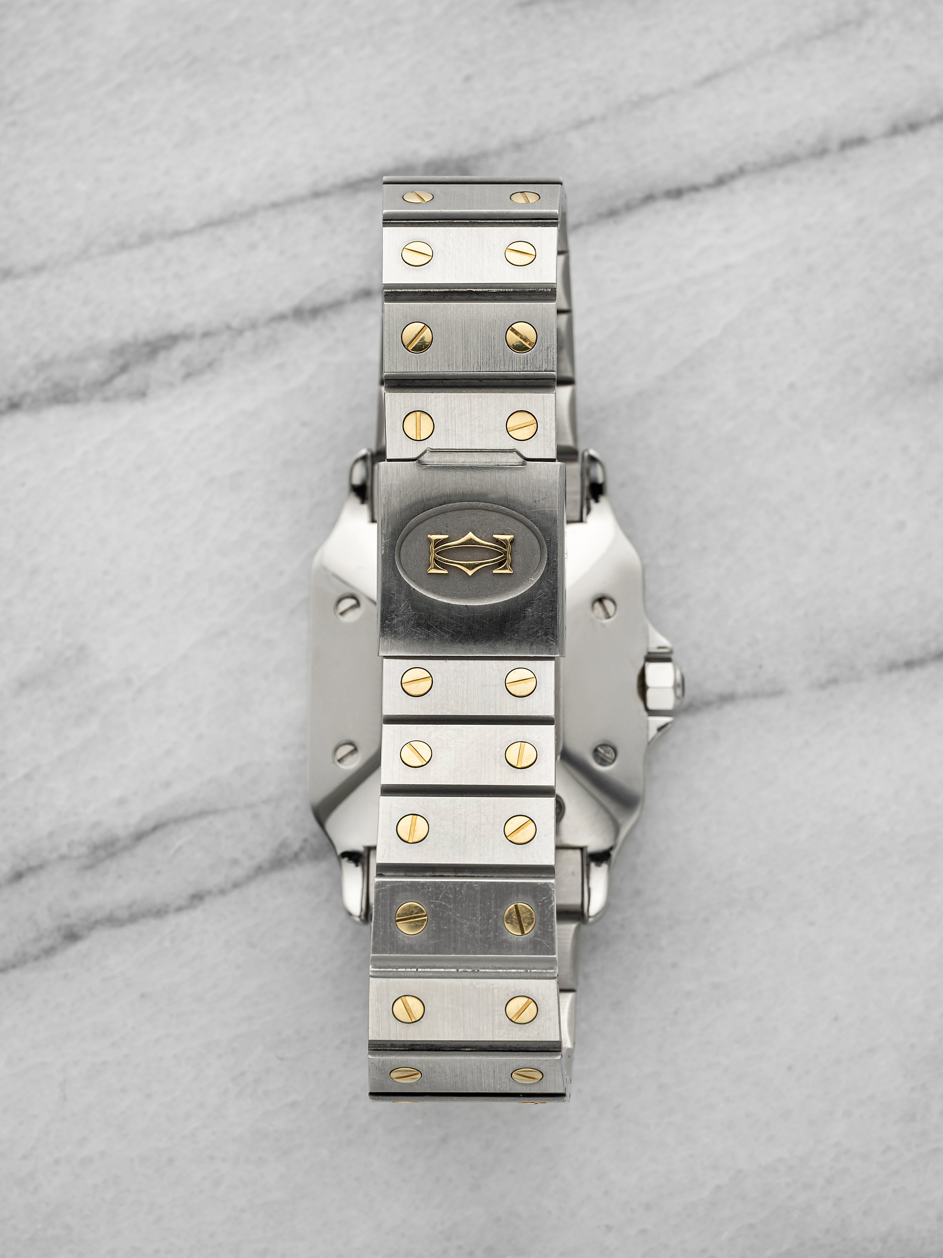 Vintage 1979 Cartier Santos 2961 Two-Tone Ghost Dial Automatic 24x35mm