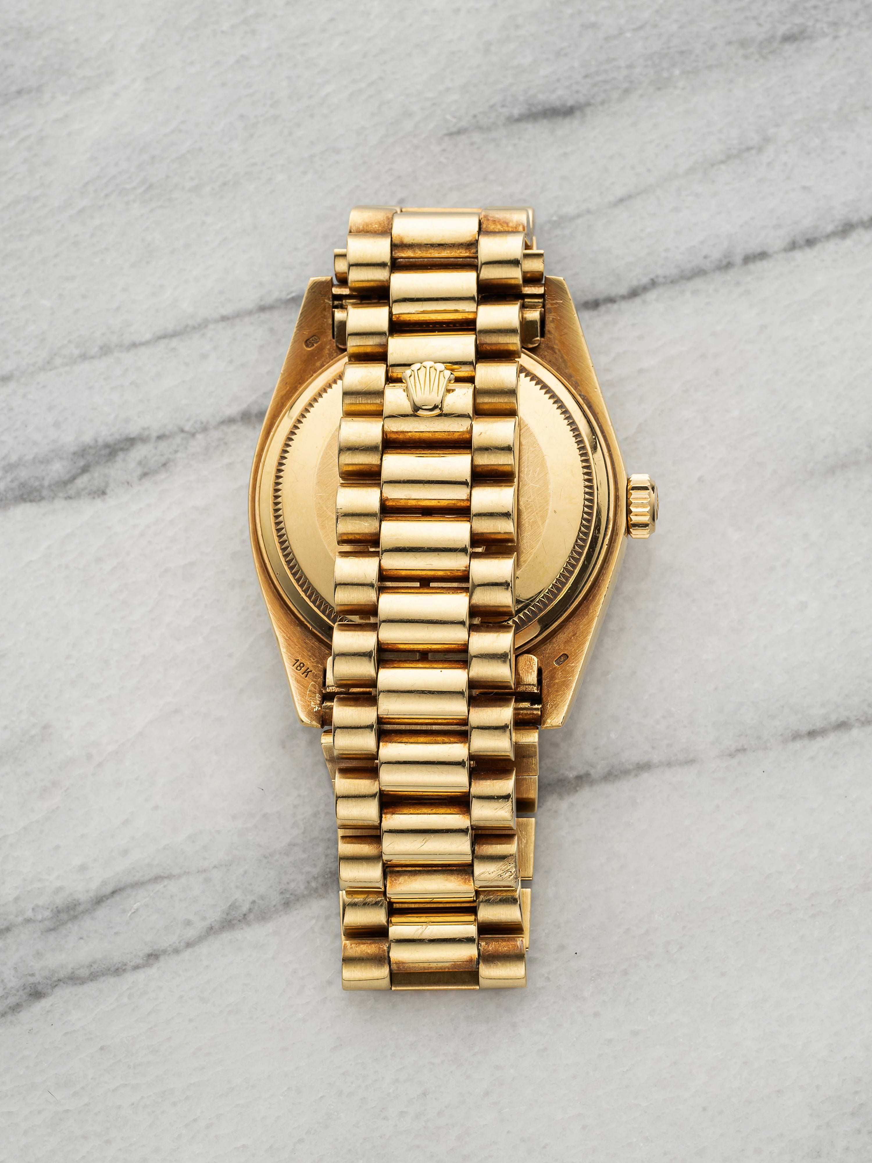 Rolex Day-Date 18038 Yellow Gold Champagne Diamond Dial Automatic 36mm