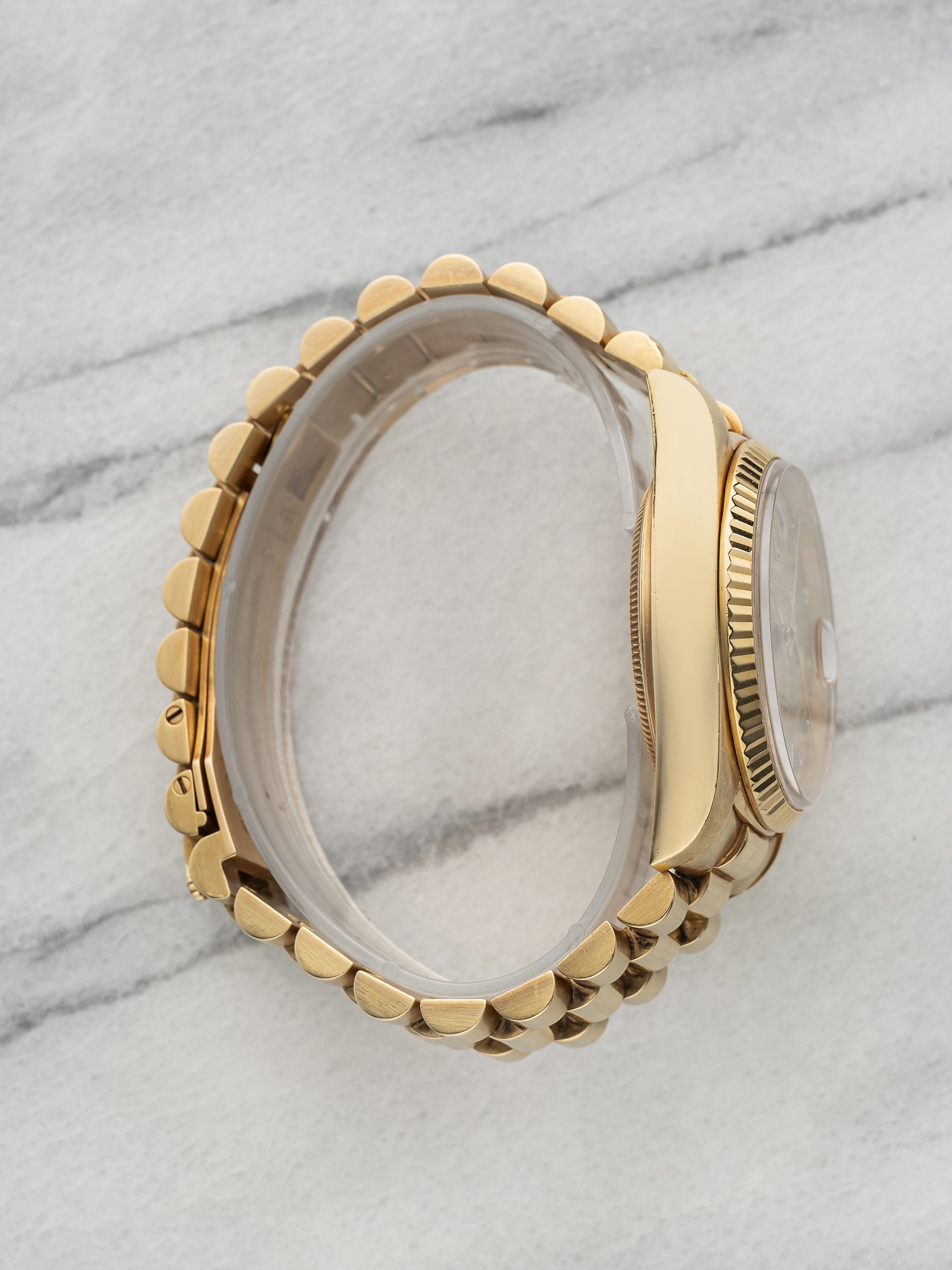 Rolex Day-Date 18038 Yellow Gold Champagne Diamond Dial Automatic 36mm