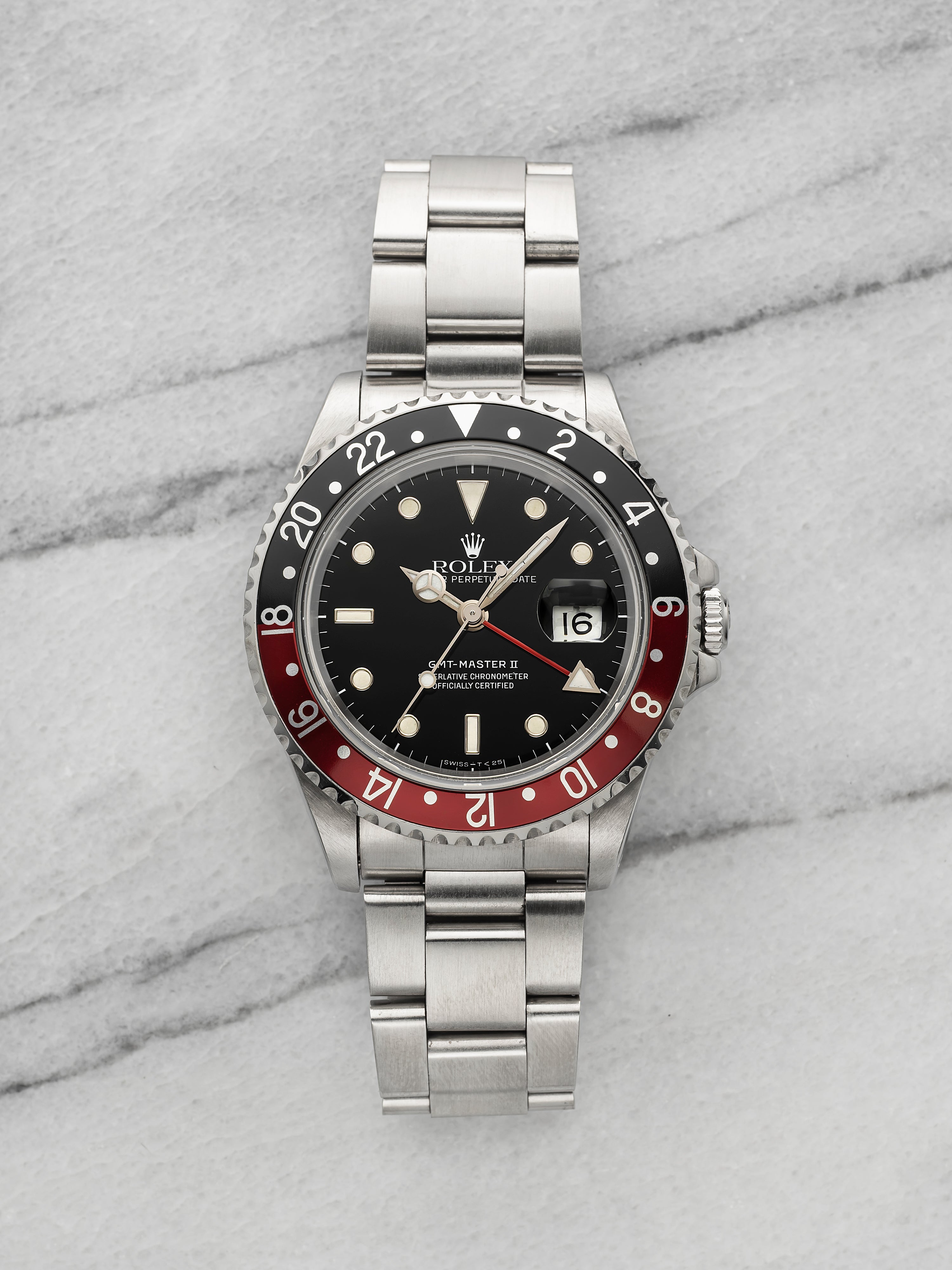 Vintage 1991 Rolex GMT Master II 16710 Stainless Steel Black Dial Auto 40mm