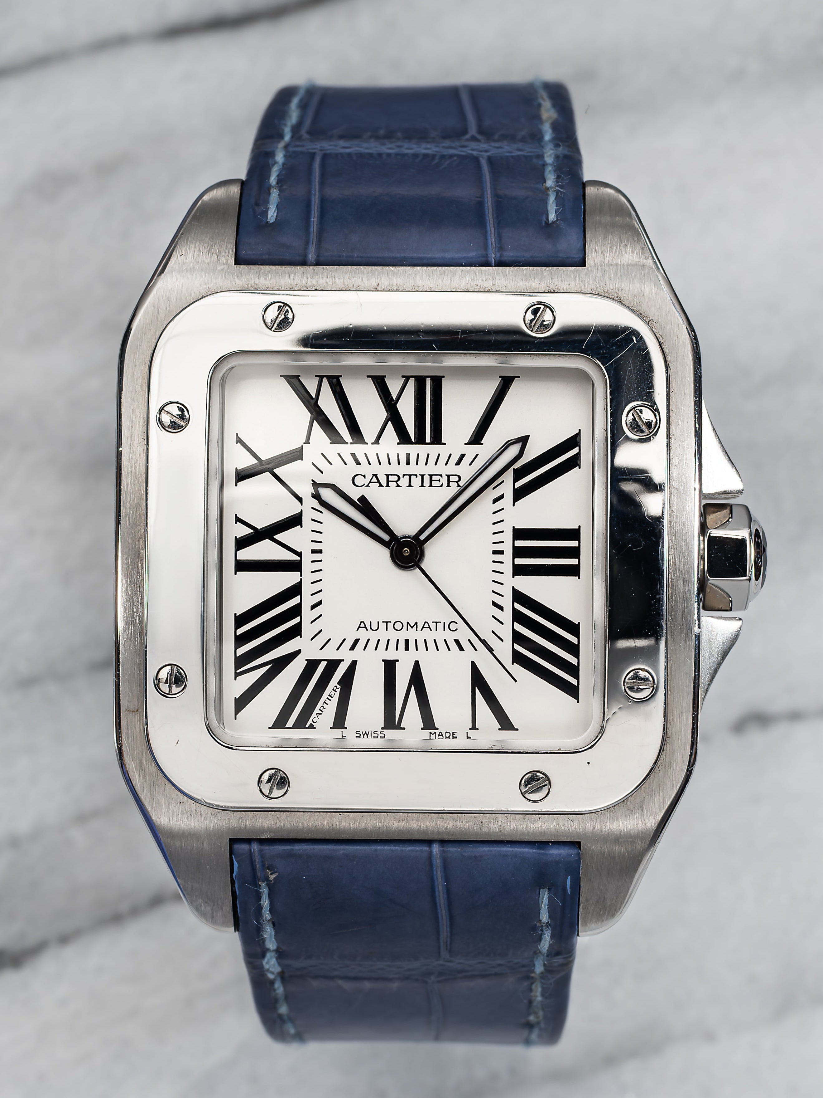 Cartier Santos XL 2656 – White Roman Dial