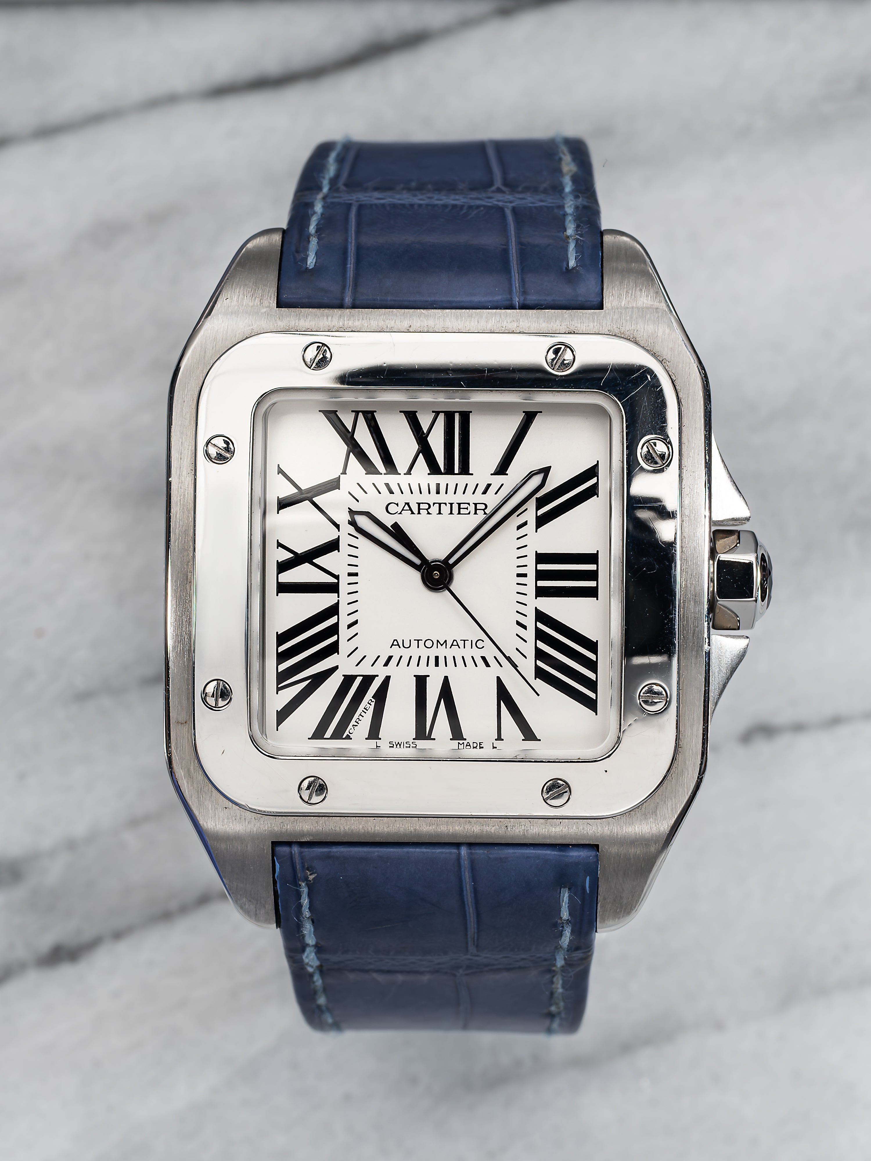 Cartier Santos XL 2656 – White Roman Dial