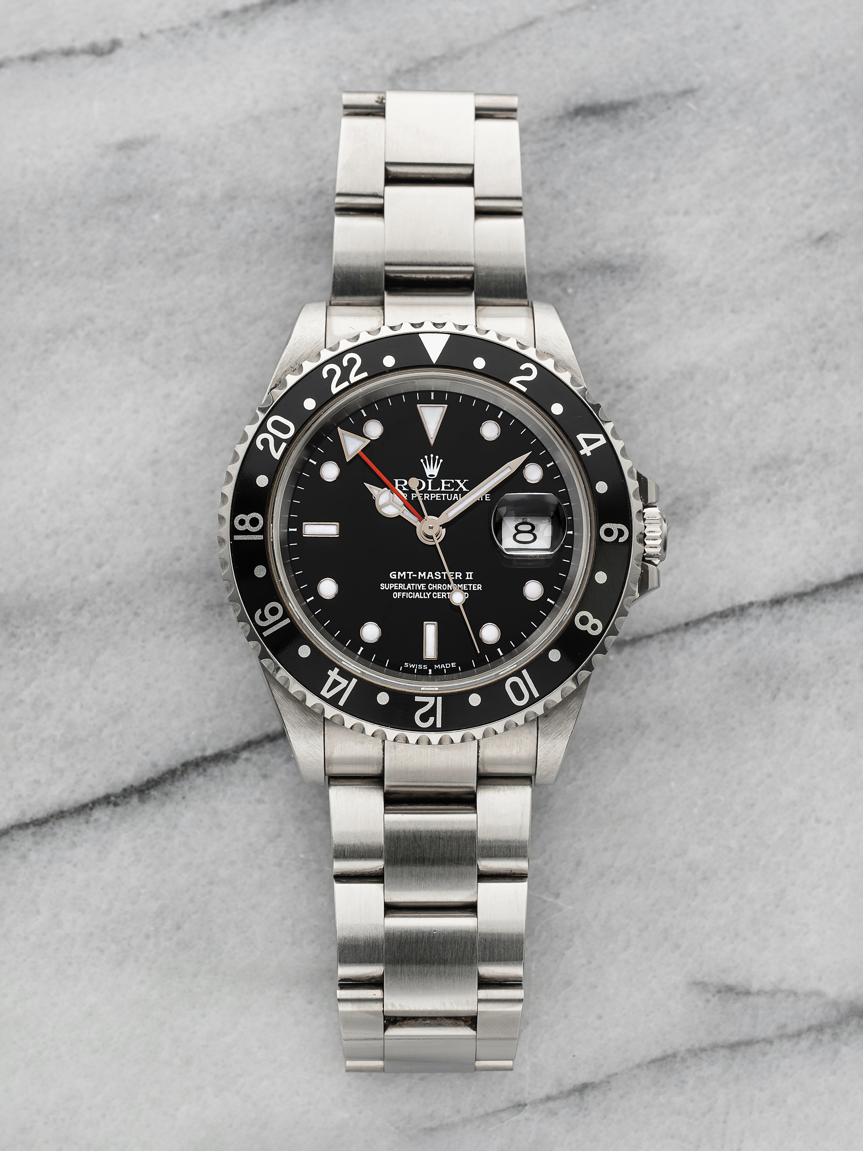 2001 Rolex GMT-Master II 16710 – Stainless Steel Black Bezel