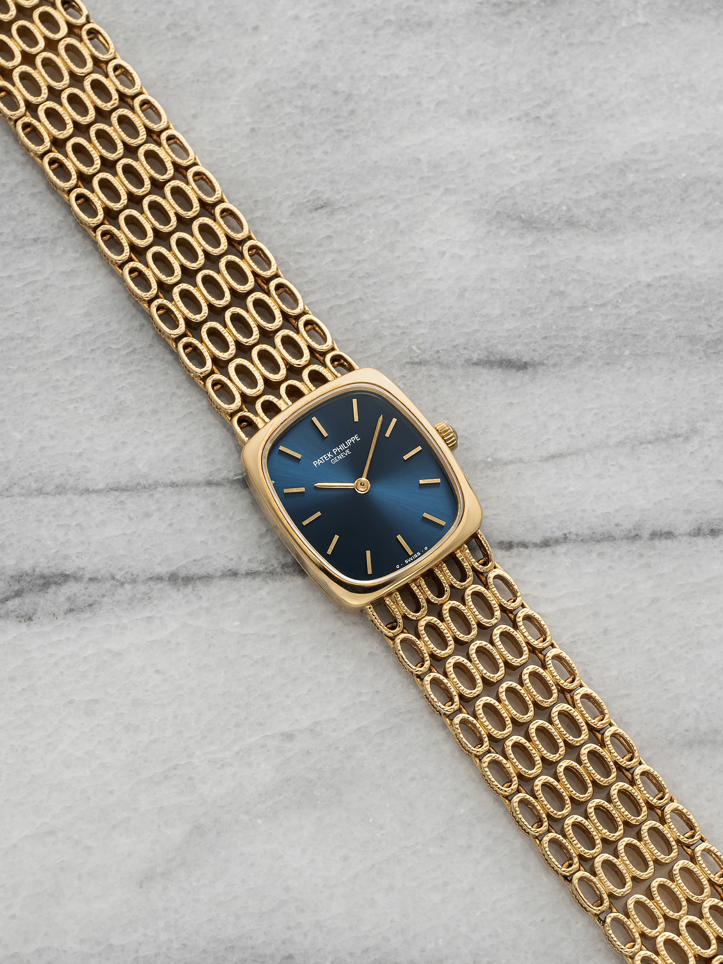 Patek Philippe 4186/1J - 18K Yellow Gold Blue Sunburst Dial