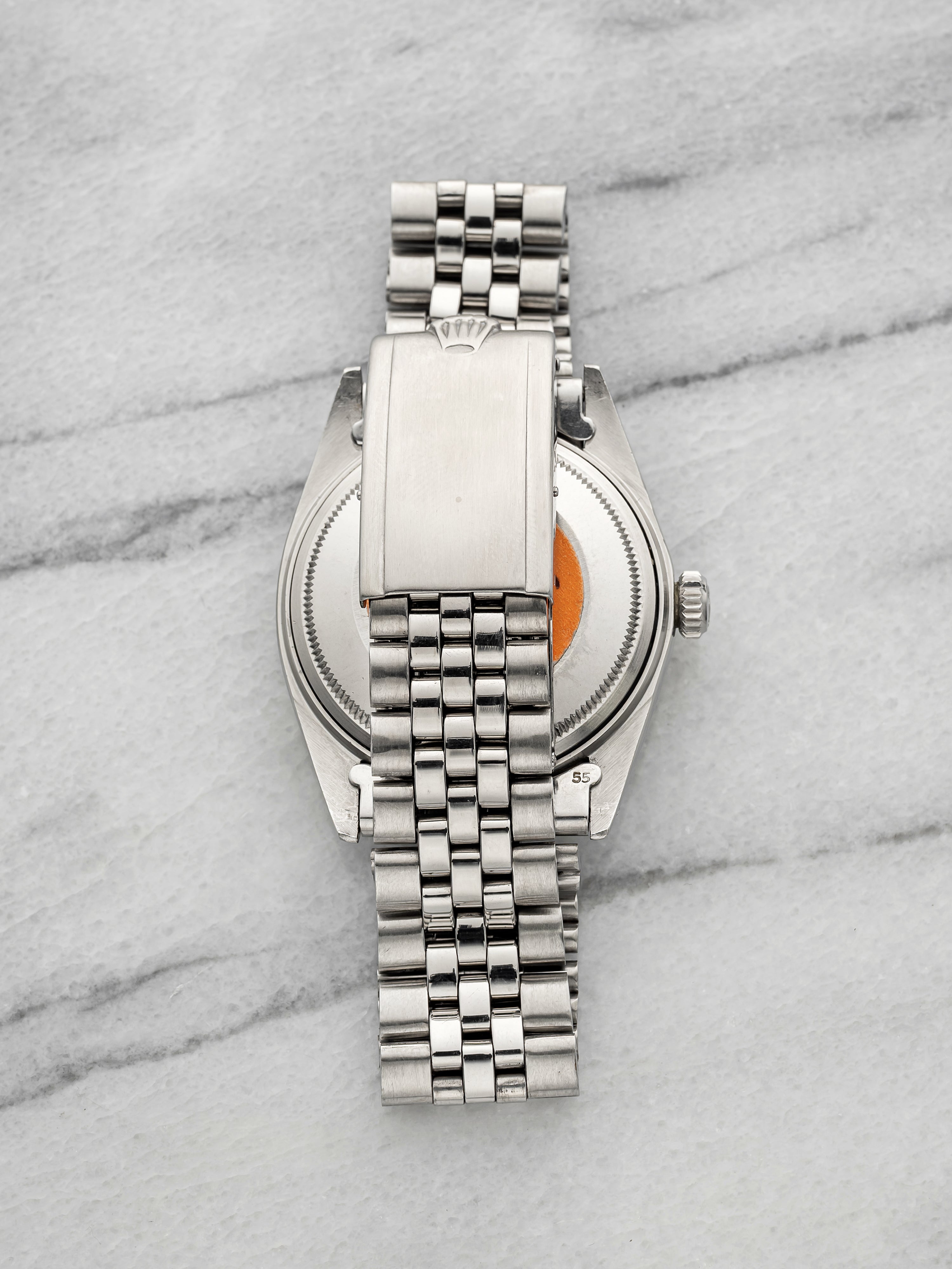 Vintage 1973 Rolex Datejust 1601 Stainless Steel Blue Patina Dial Auto 36mm