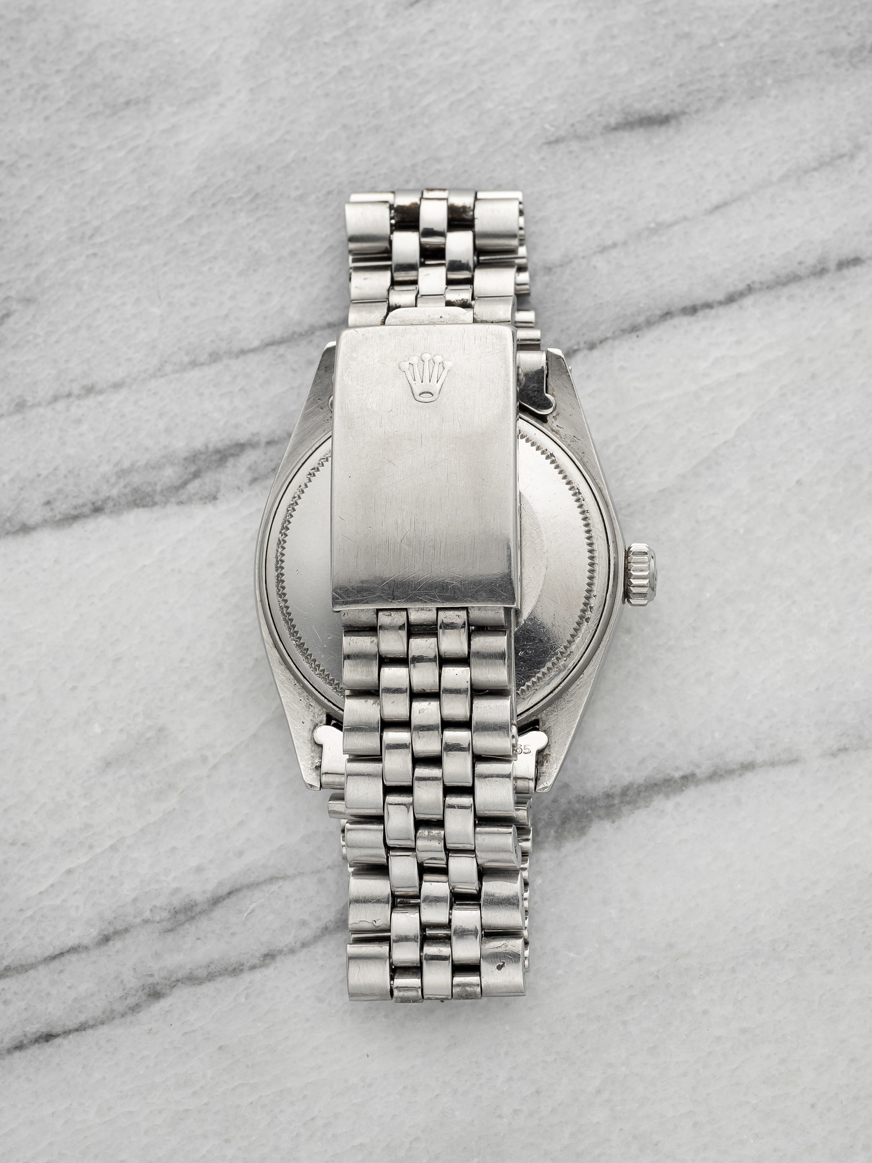Vintage 1972 Rolex Datejust 1601 Stainless Steel Silver Sunburst Dial Auto 36mm