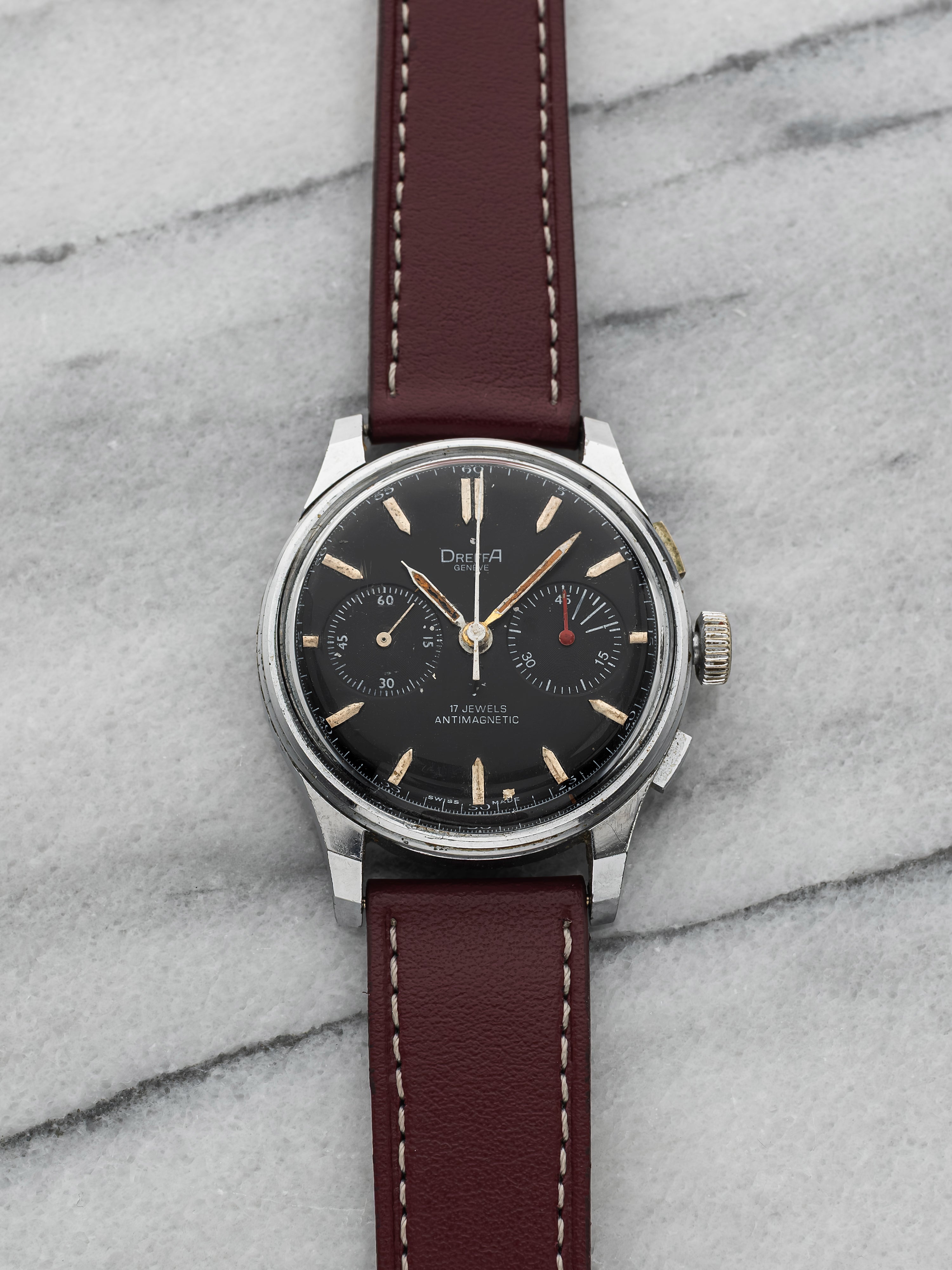 Dreffa 1960s Pilot’s Chronograph – Stainless Steel, Manual Wind, 39mm