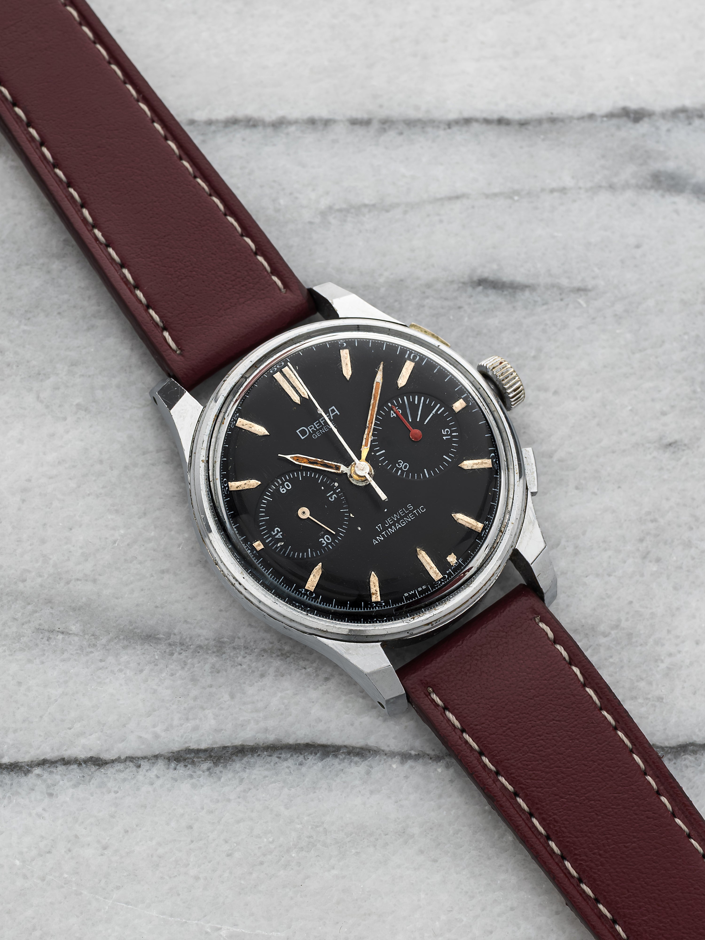 Dreffa 1960s Pilot’s Chronograph – Stainless Steel, Manual Wind, 39mm