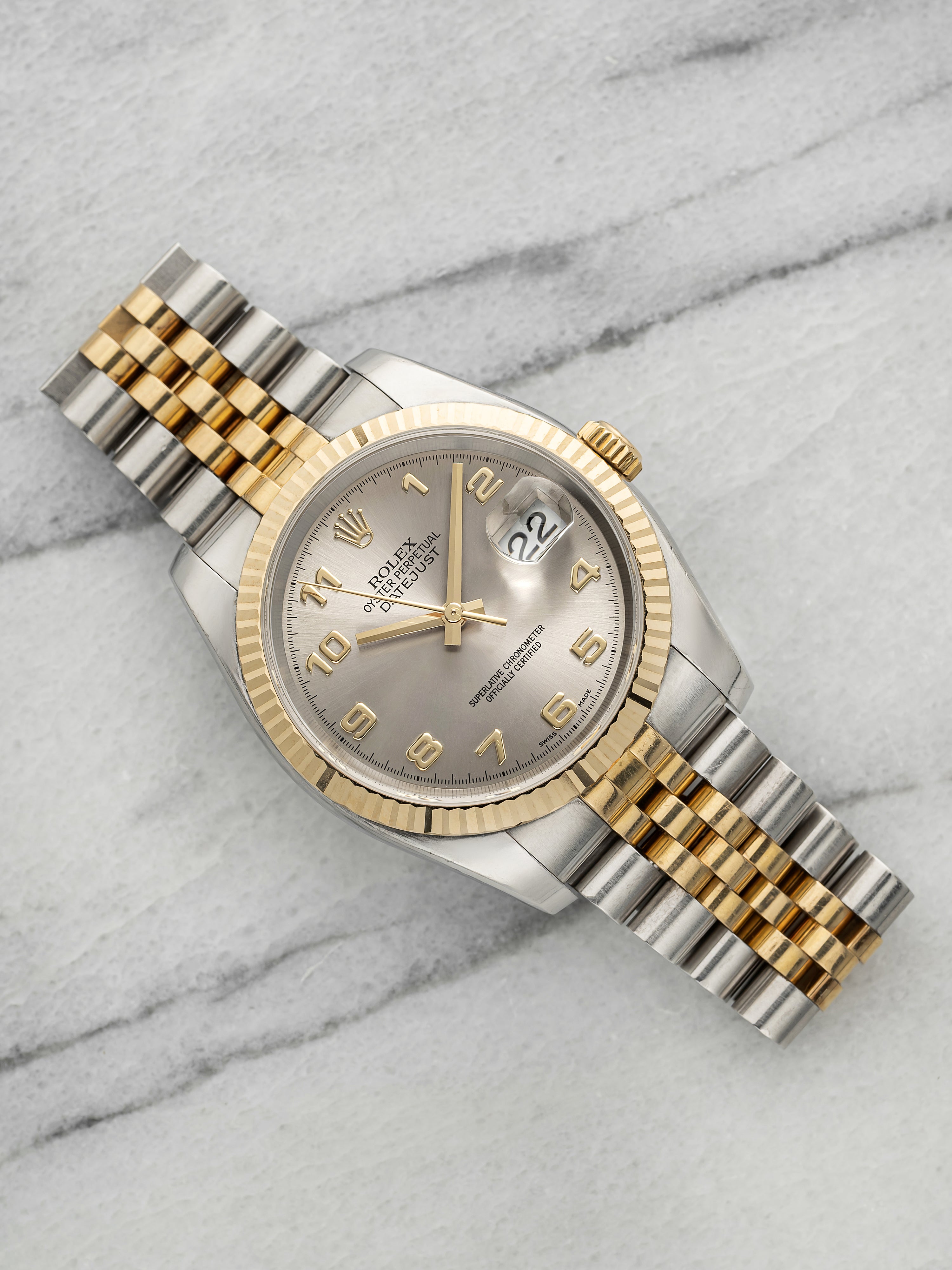 2005 Rolex Datejust 116233 Two-Tone Grey Arabic Dial Automatic 36mm