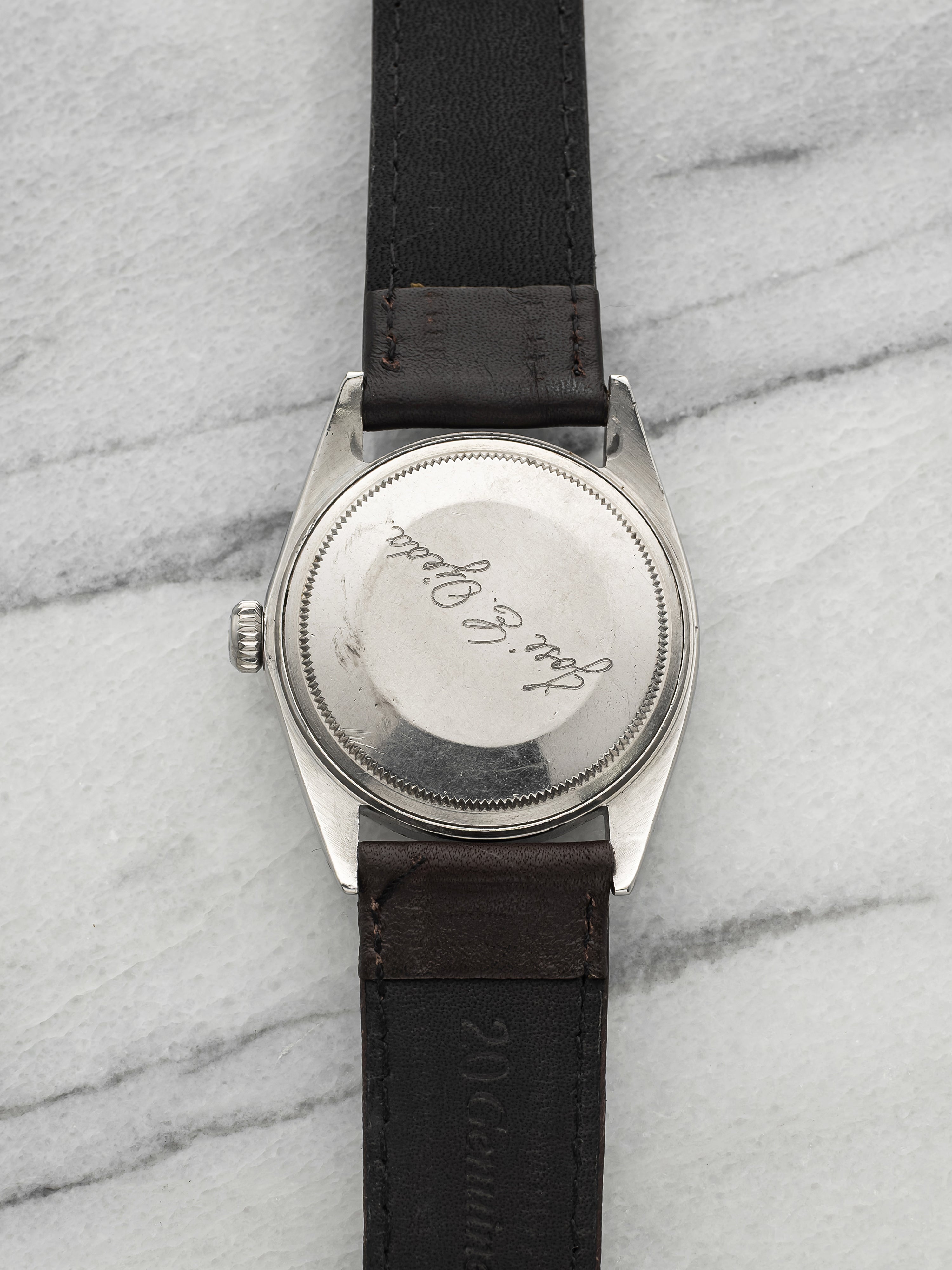 Vintage 1967 Rolex Datejust 1603 Stainless Steel Silver Linen Dial Auto 36mm