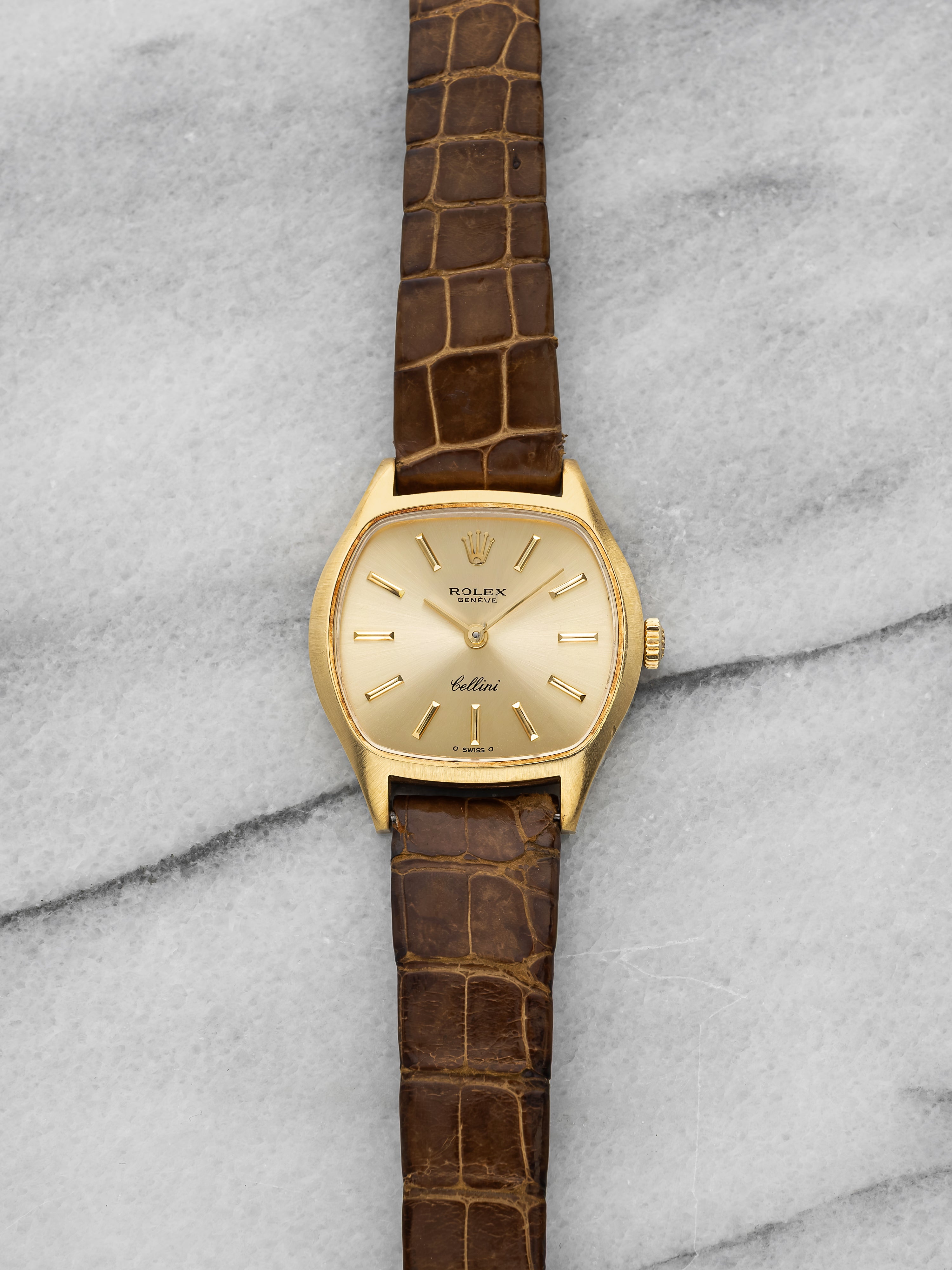 1973 Rolex Cellini 3801 – 18K Yellow Gold Champagne Dial Manual Wind