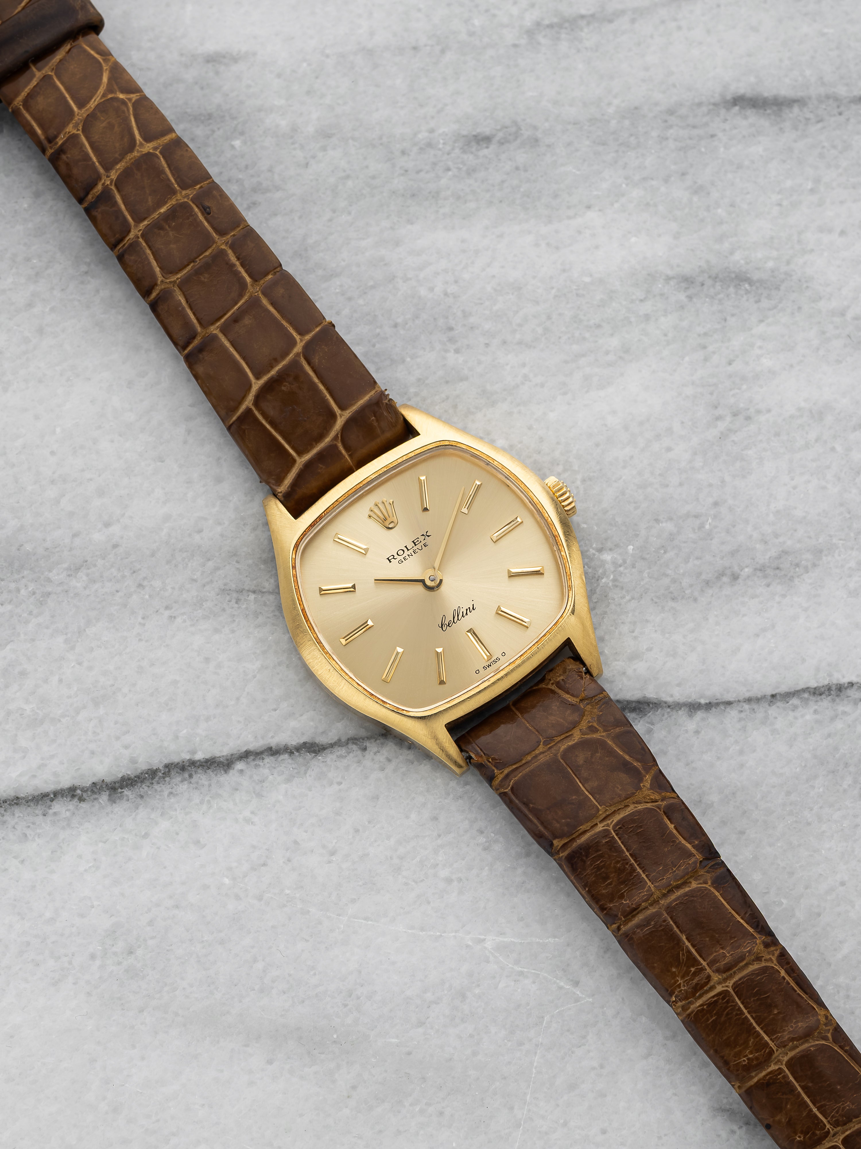 1973 Rolex Cellini 3801 – 18K Yellow Gold Champagne Dial Manual Wind