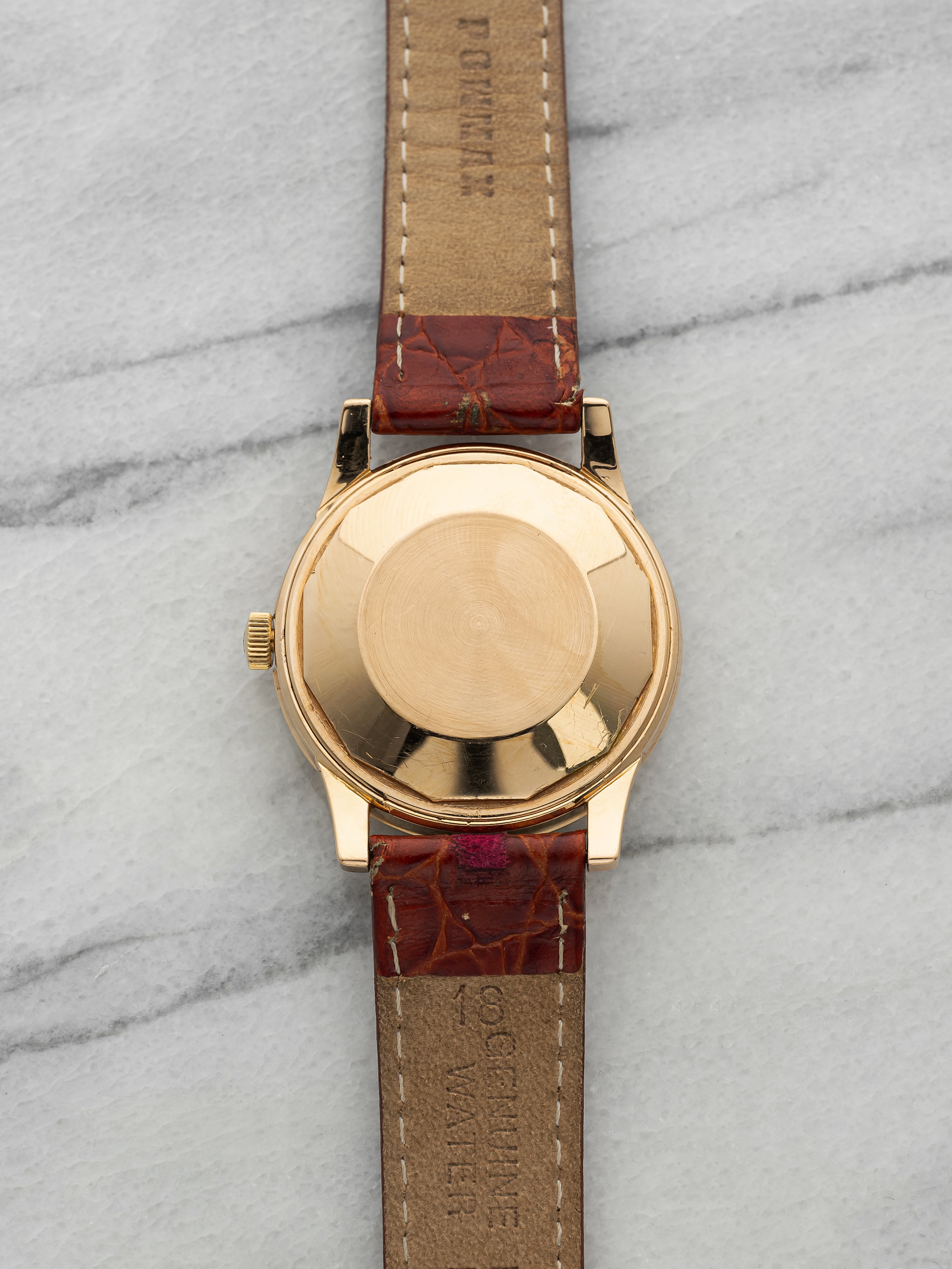 Vintage 1960s Vacheron Constantin 6378 18K Rose Gold Silver Dial Auto 35mm