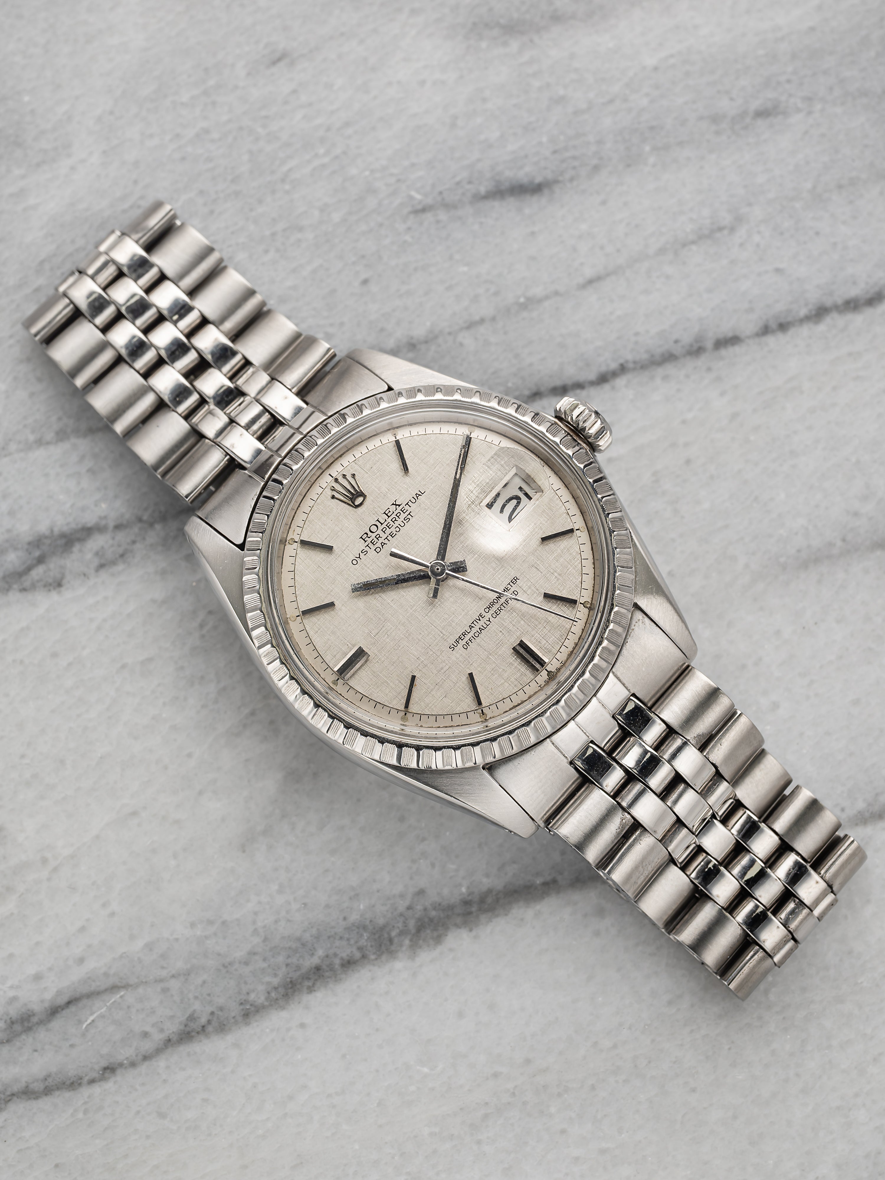 Rolex Datejust 1603 - Silver Linen