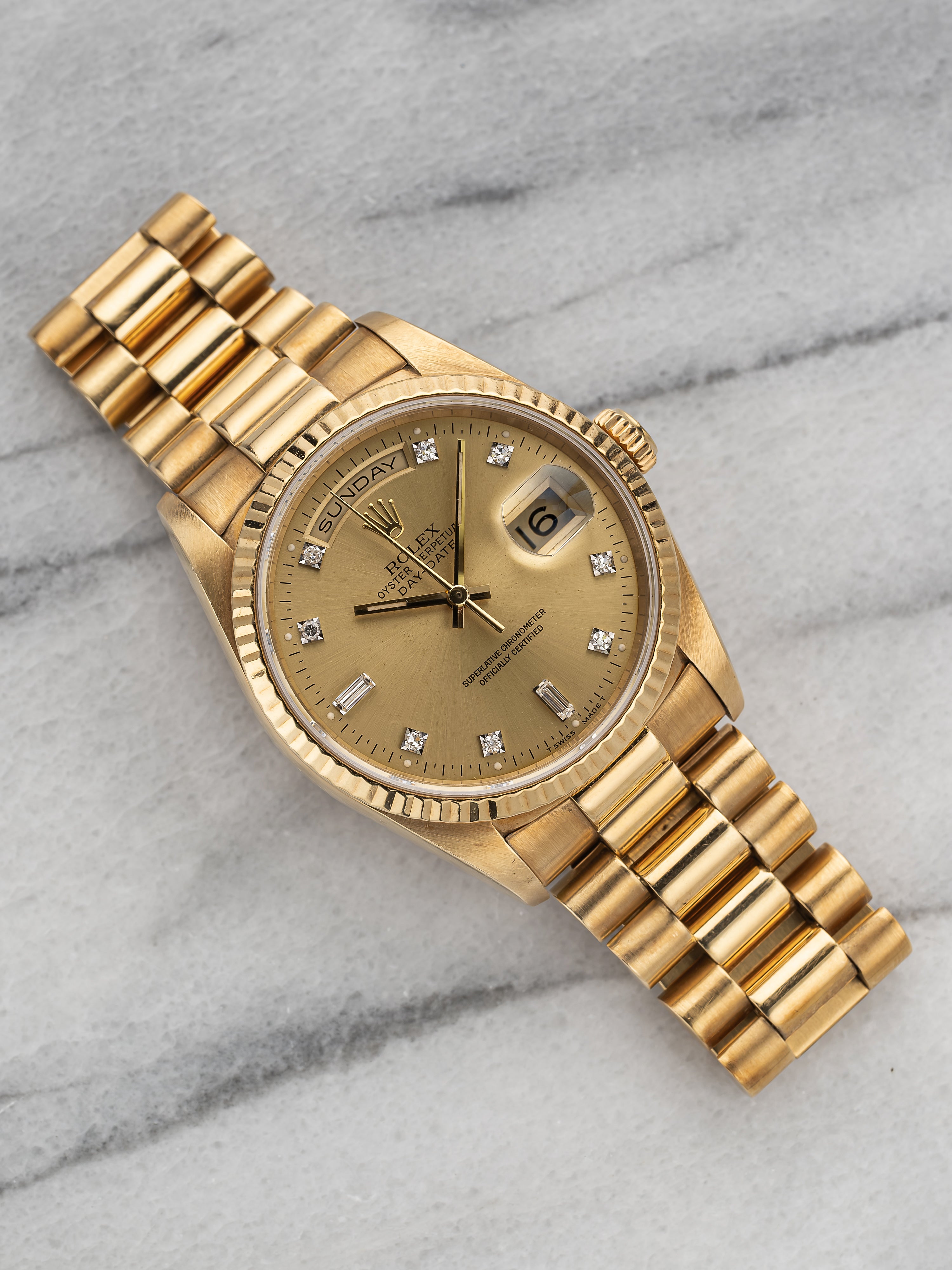 : Rolex Daydate 18238 - Diamond Dial