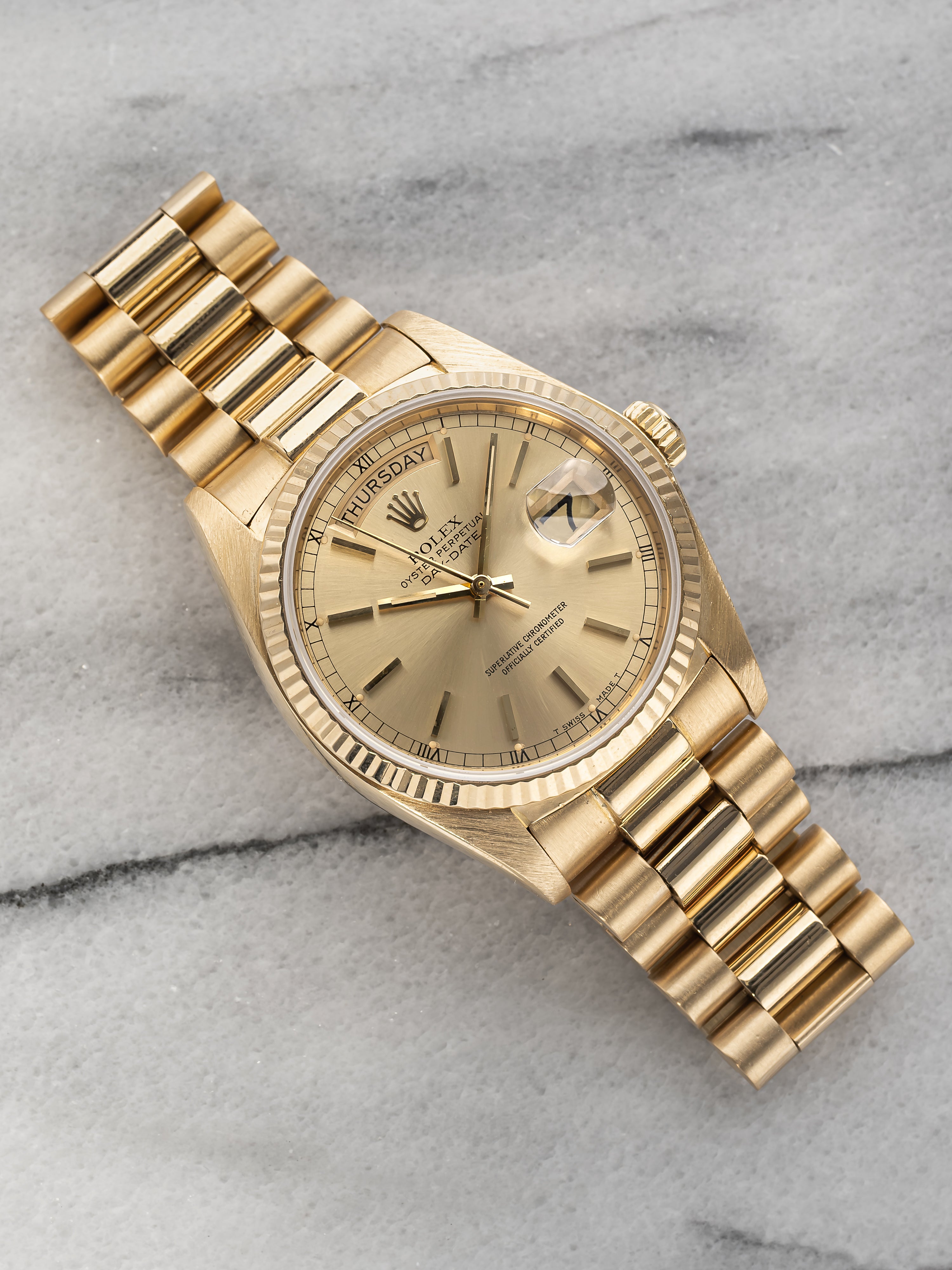 Rolex Daydate 18038 - Champagne Dial