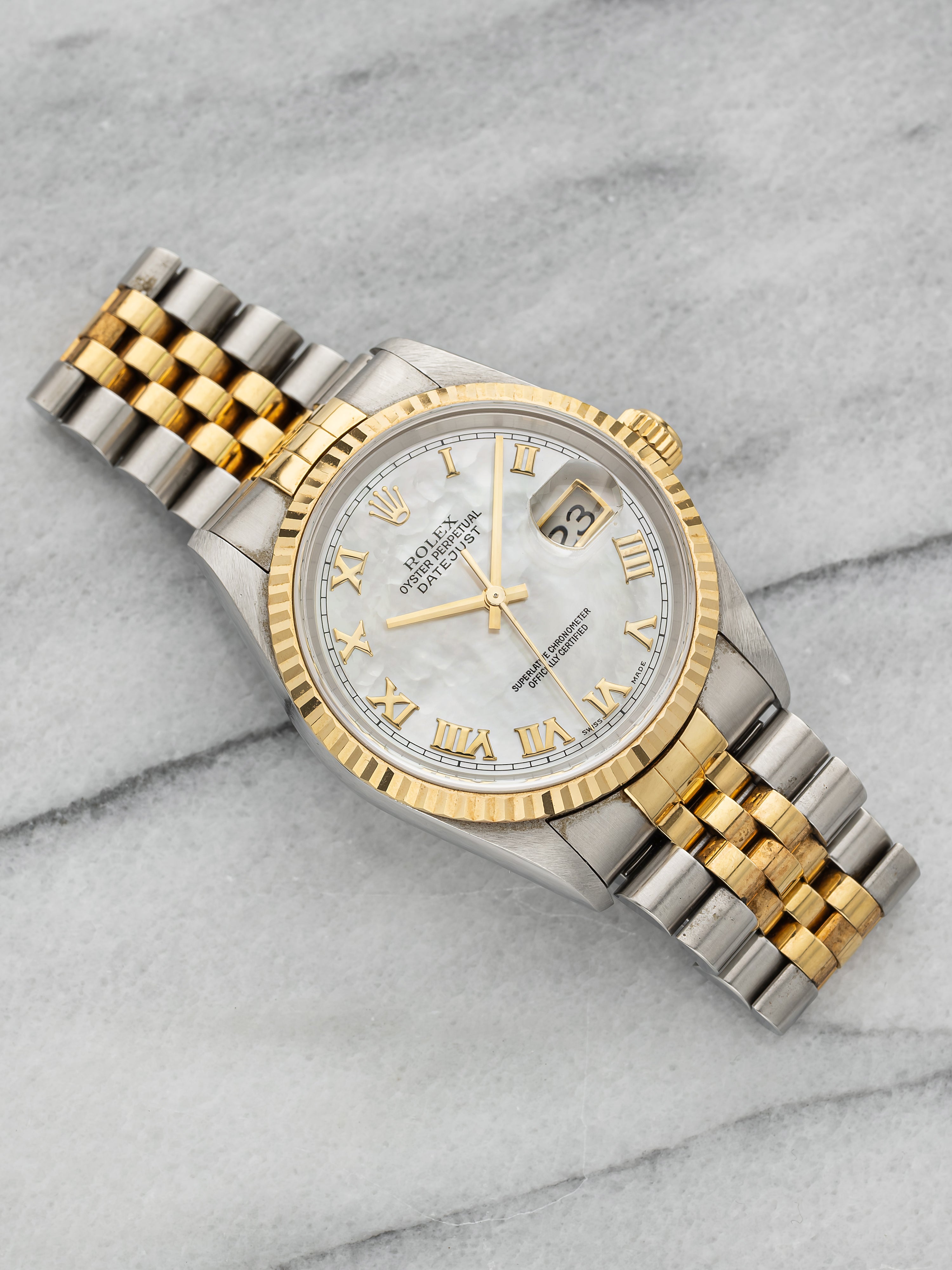 1997 Rolex Datejust 16233 – Two-Tone Mother of Pearl Roman Dial