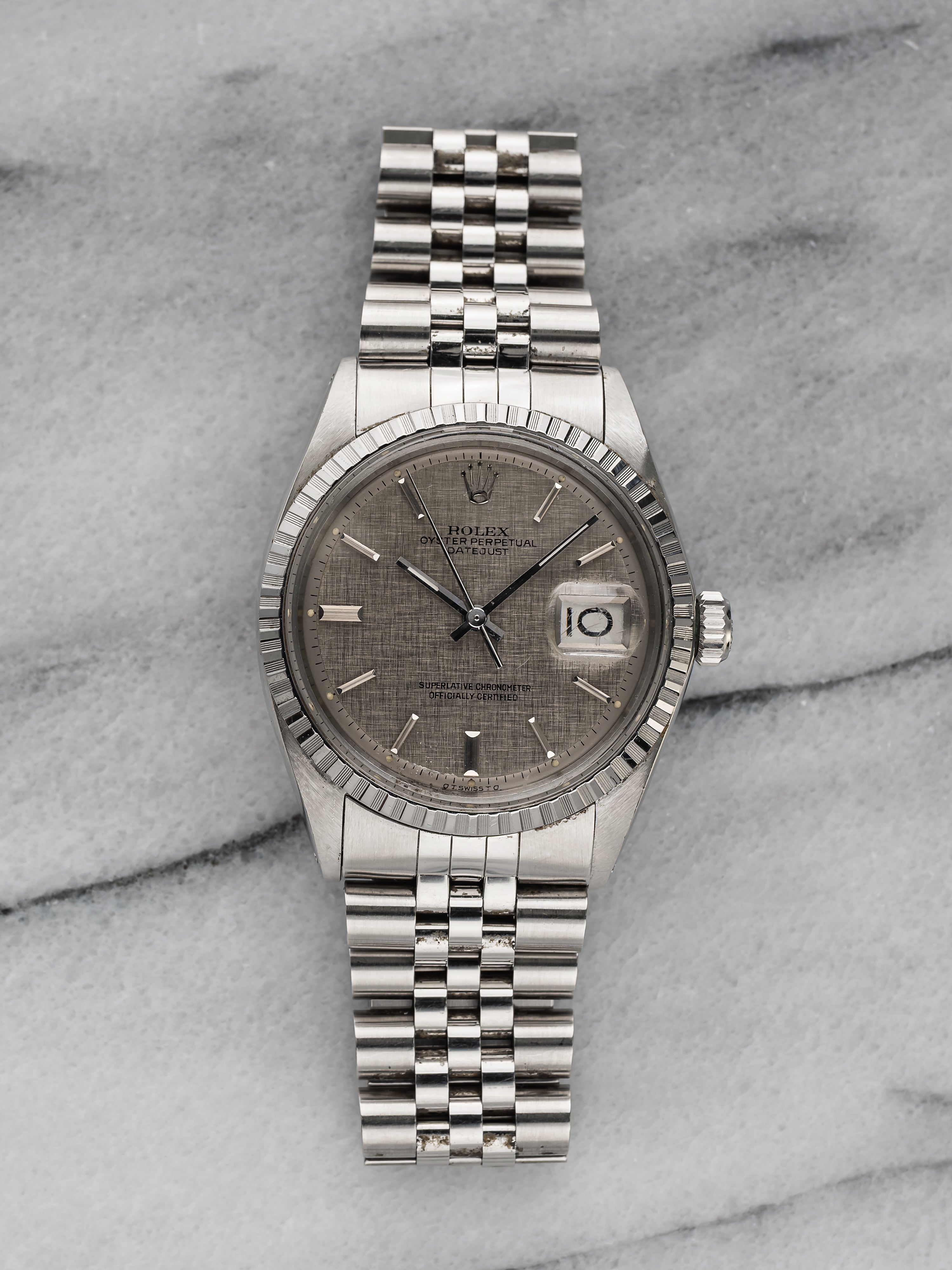 Rolex Datejust 1603 - Grey Linen Dial