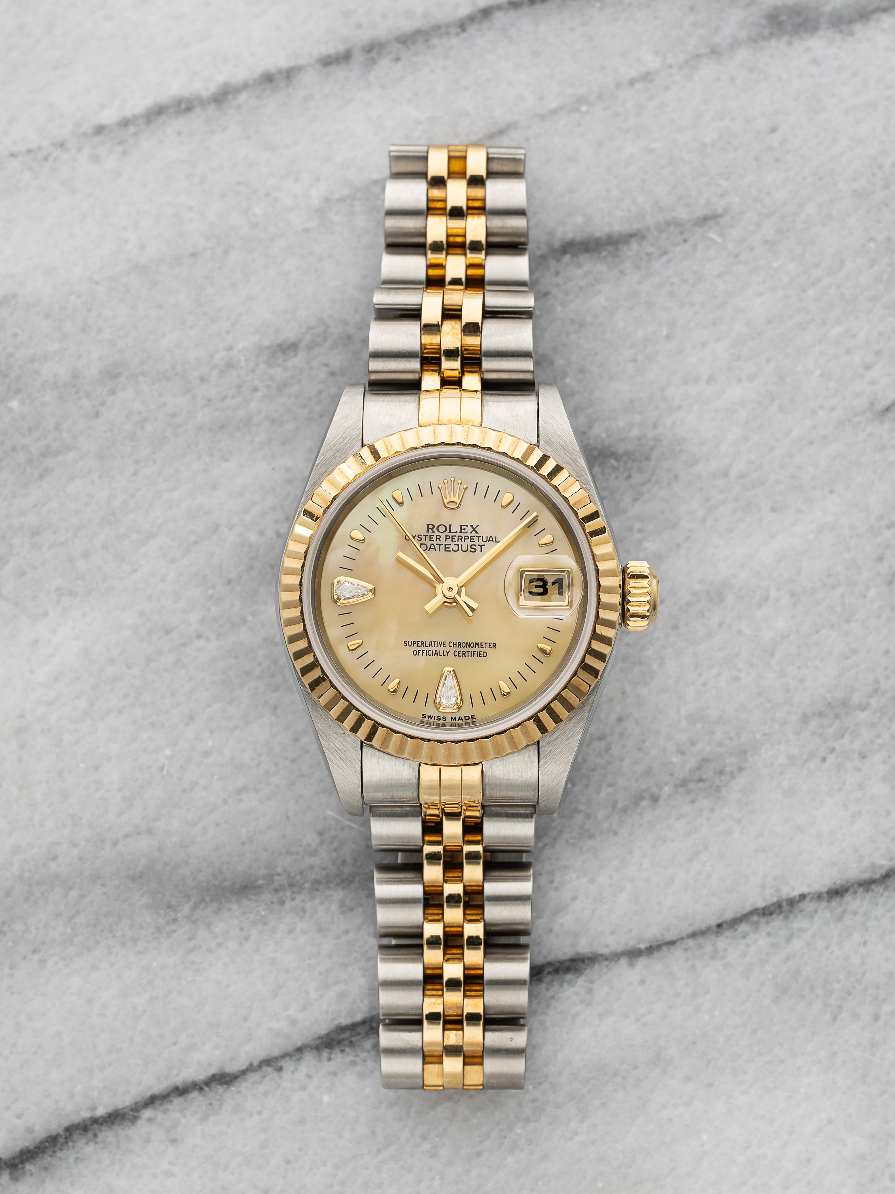 1999 Rolex Lady Datejust 79173 – Two-Tone Mother of Pearl Diamond Dial
