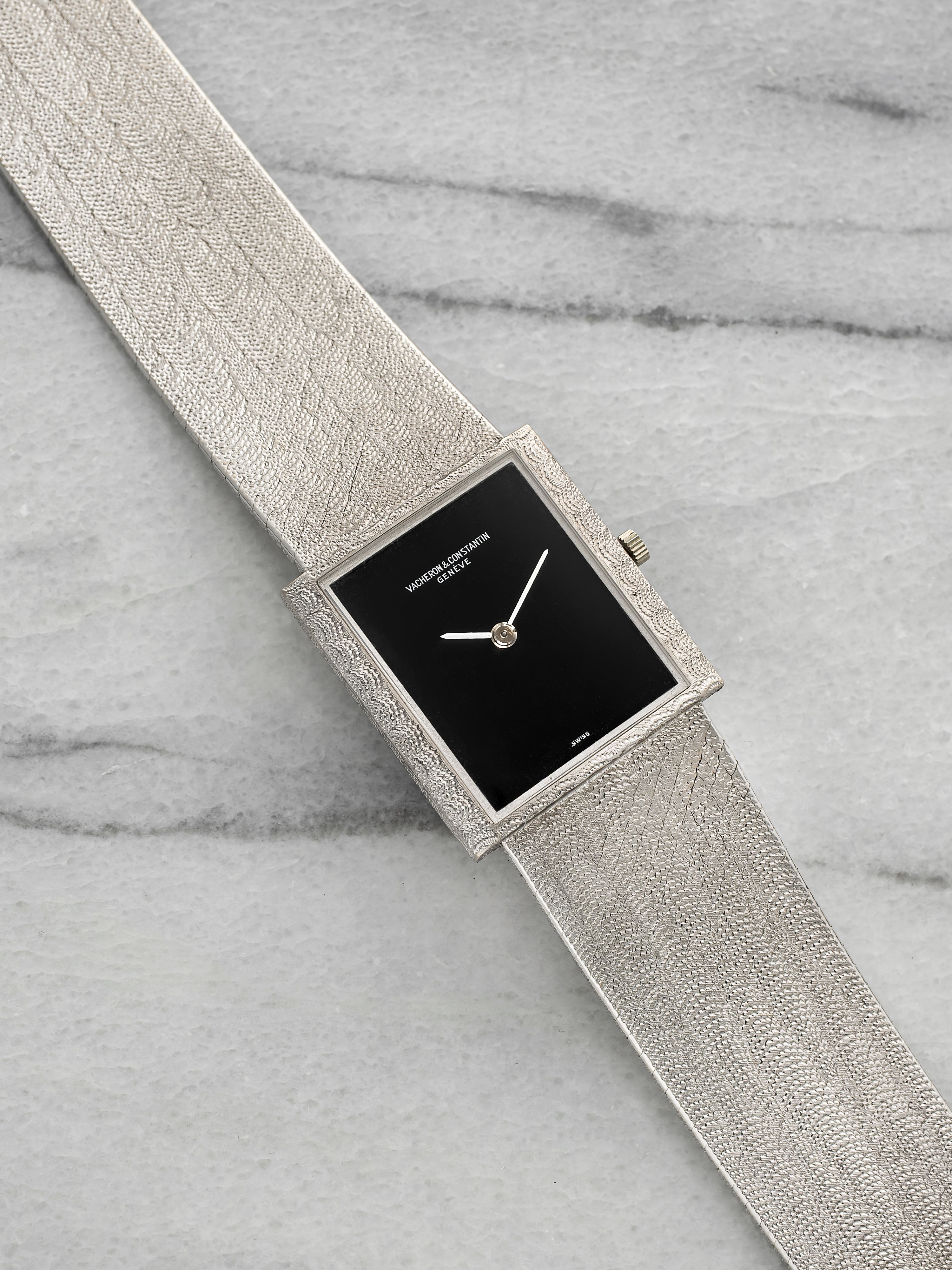 Vintage 1970s Vacheron Constantin 33001 18K WG Onyx Dial Manual 25mm
