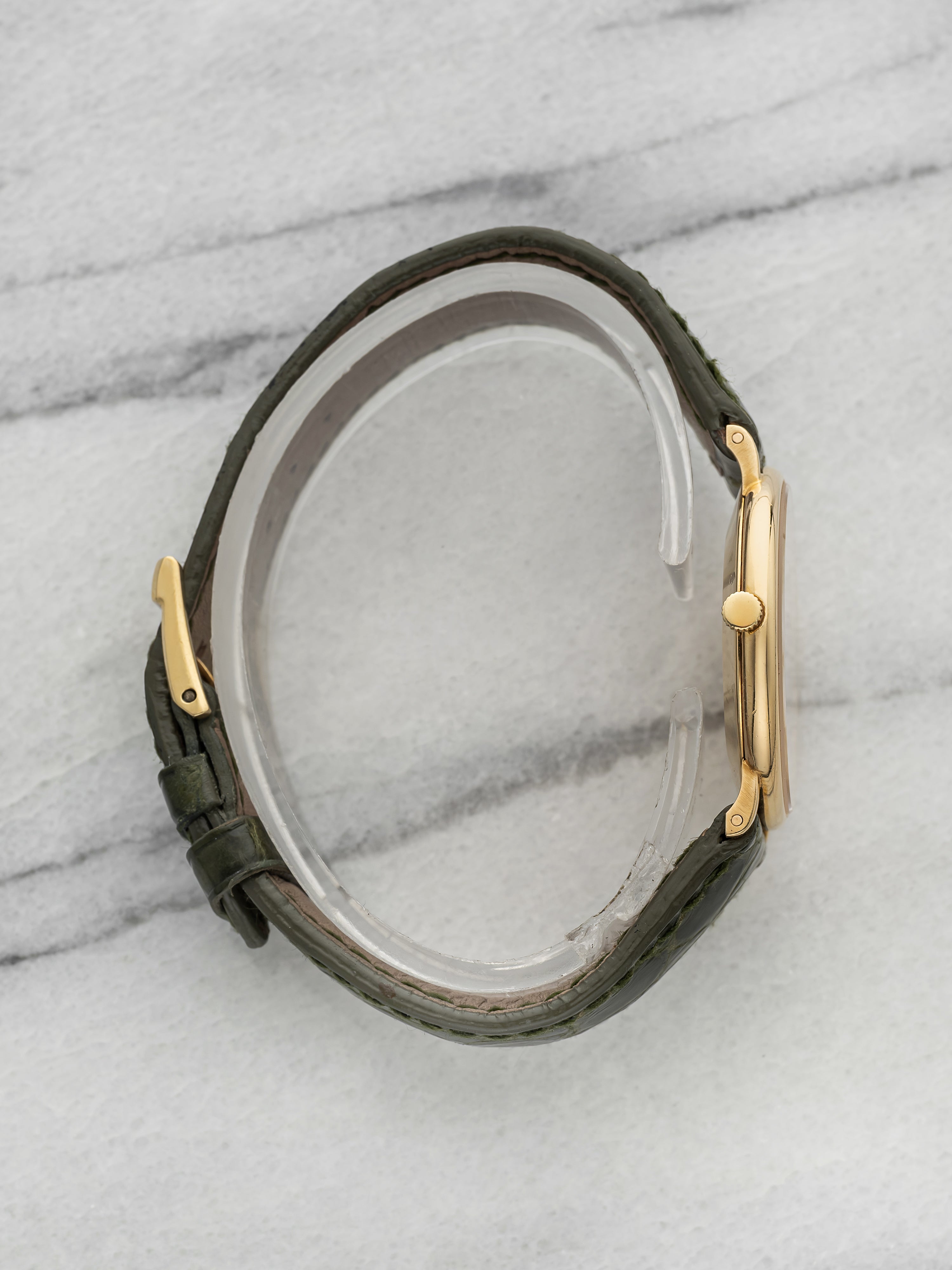 Vintage 1980s Piaget Lady Dancer 9025 18K YG Tiger Eye Dial Manual 30mm