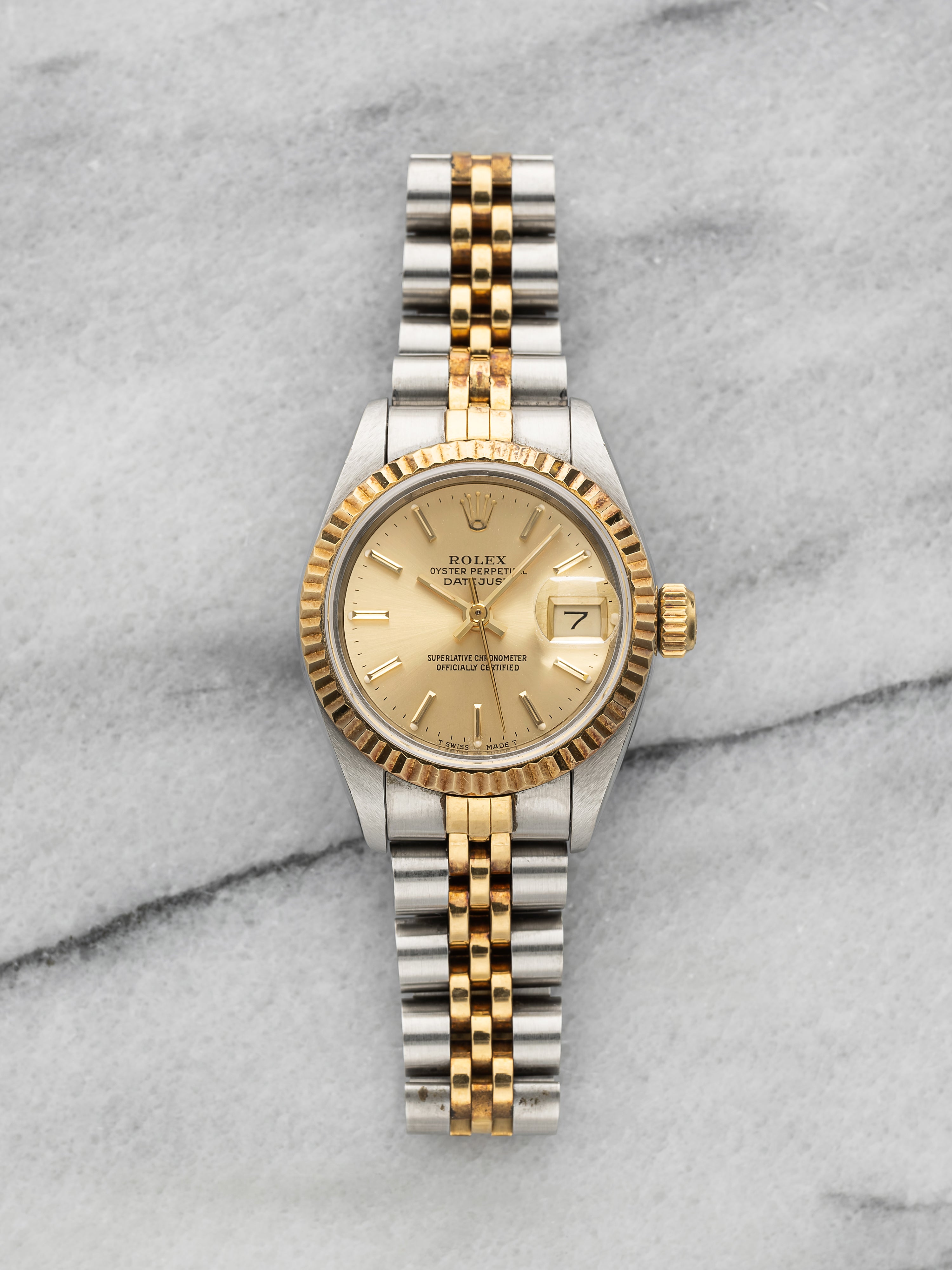 1990 Rolex Lady Datejust 69173 – Two-Tone Champagne Dial