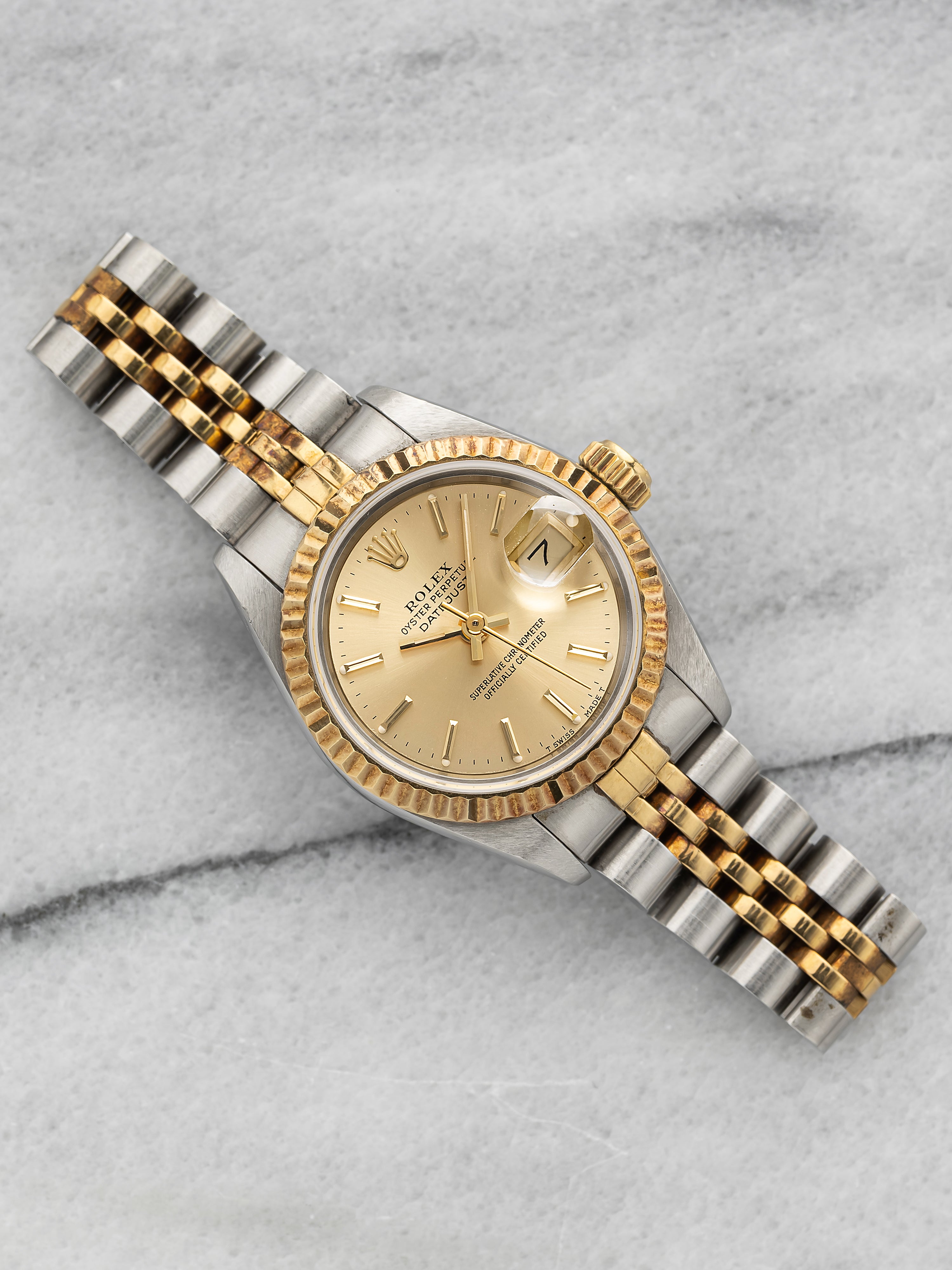 1990 Rolex Lady Datejust 69173 – Two-Tone Champagne Dial