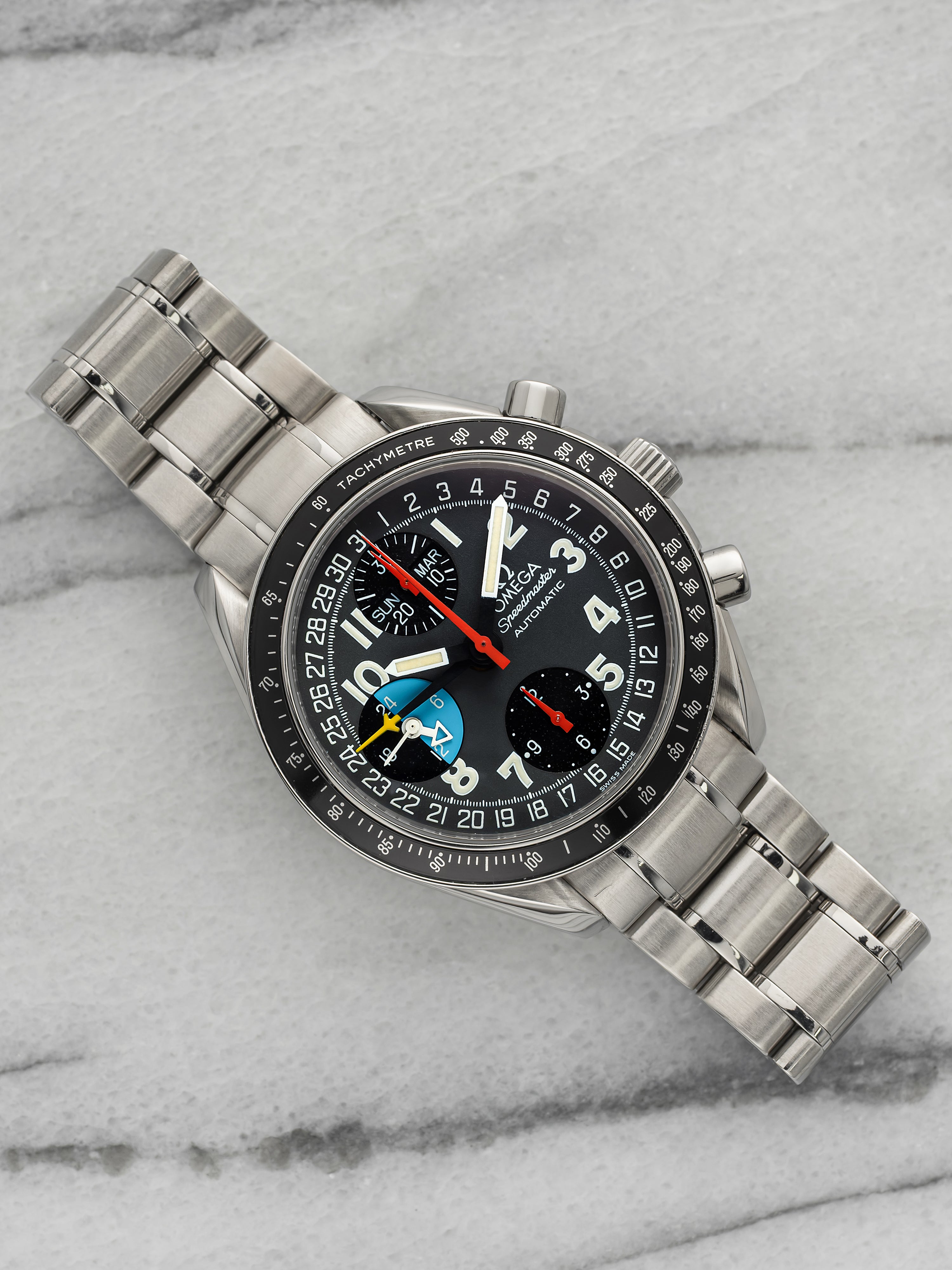 Vintage 1990s Omega Speedmaster Mark 40 3520.53 Steel Triple Calendar Auto 39mm
