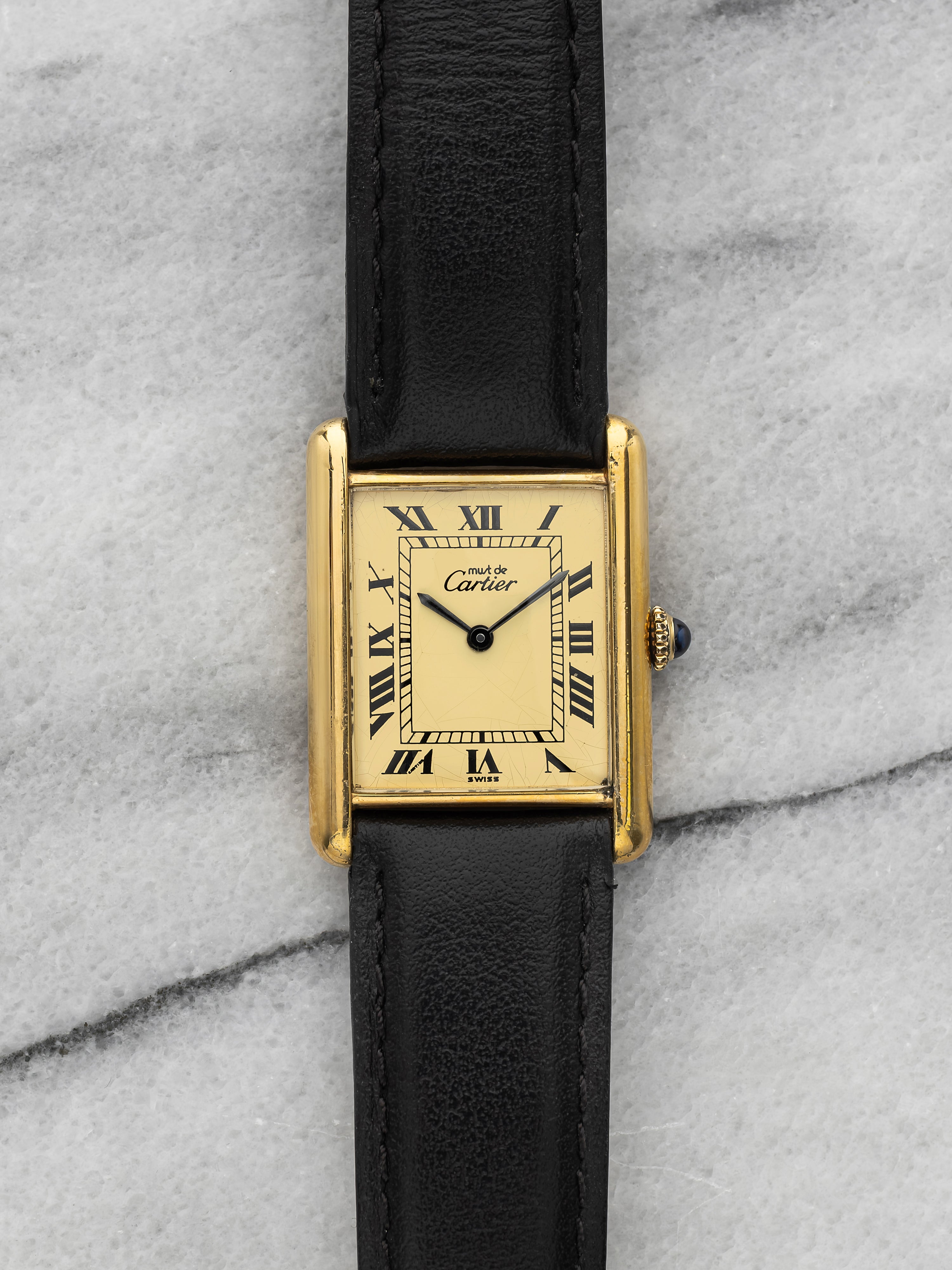 Cartier Tank Must - Vermeil Lemon Roman Dial