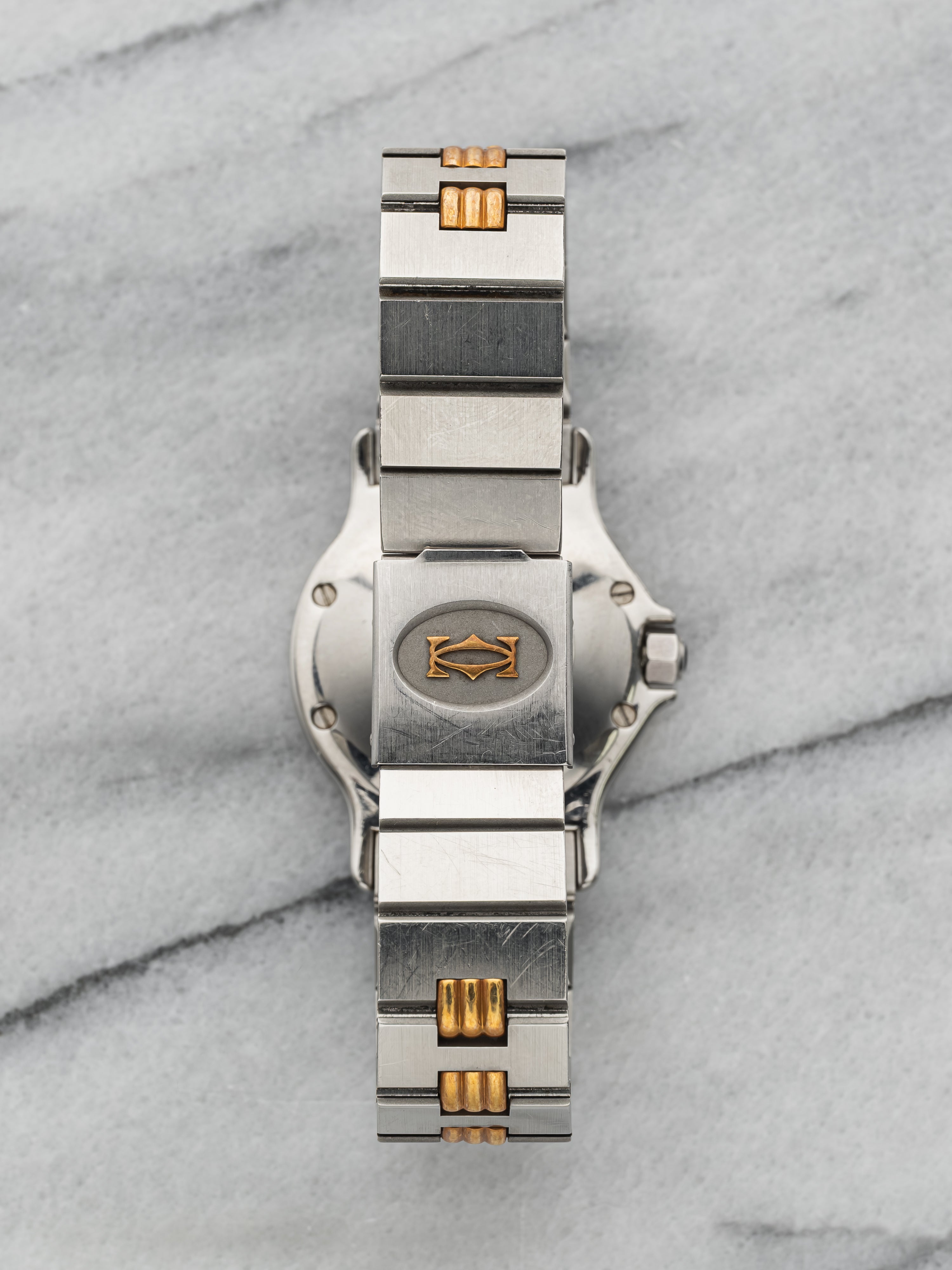 Cartier Santos Octagon - Two Tone White Roman Dial