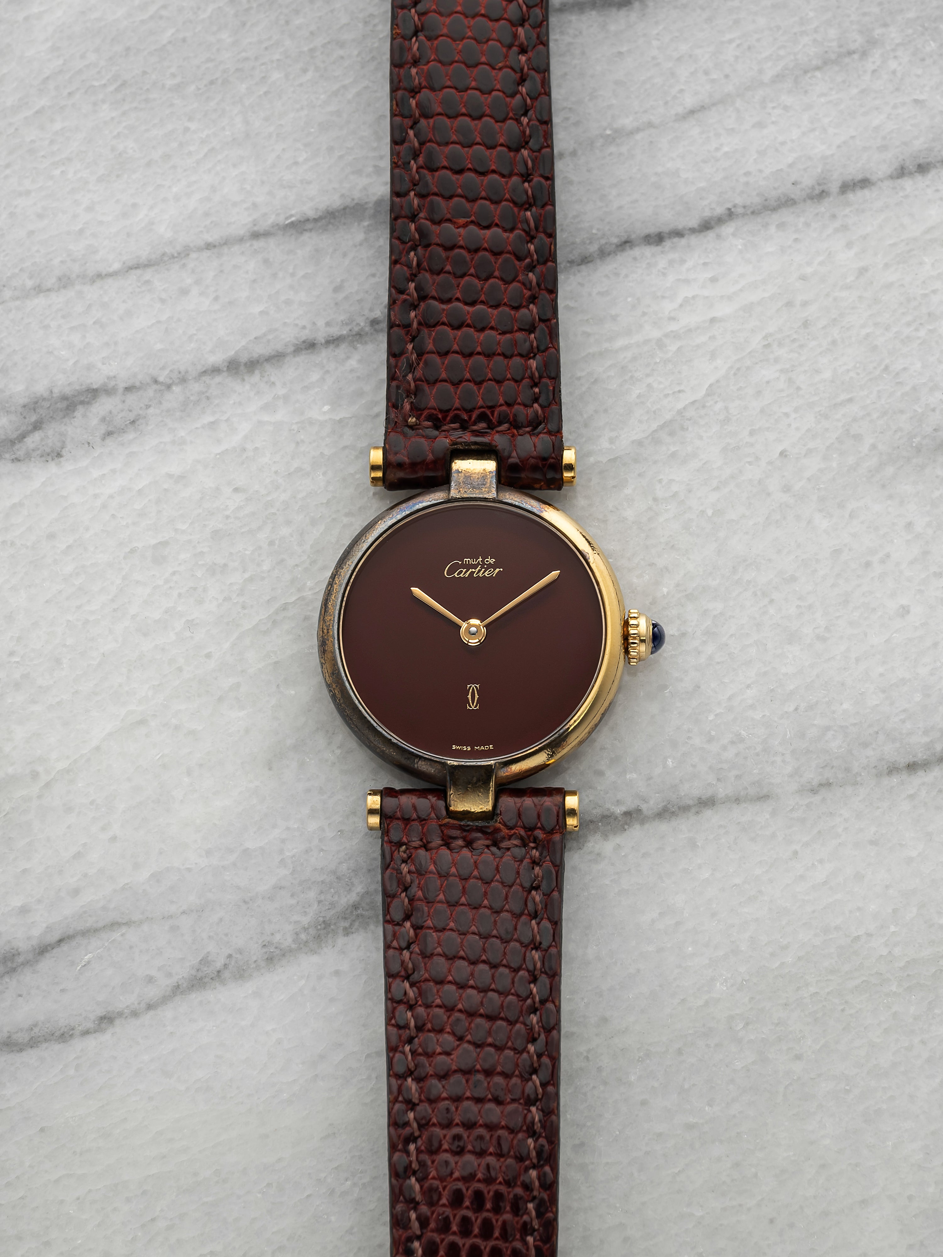 Cartier Lady Vendome - Vermeil Burgundy Dial