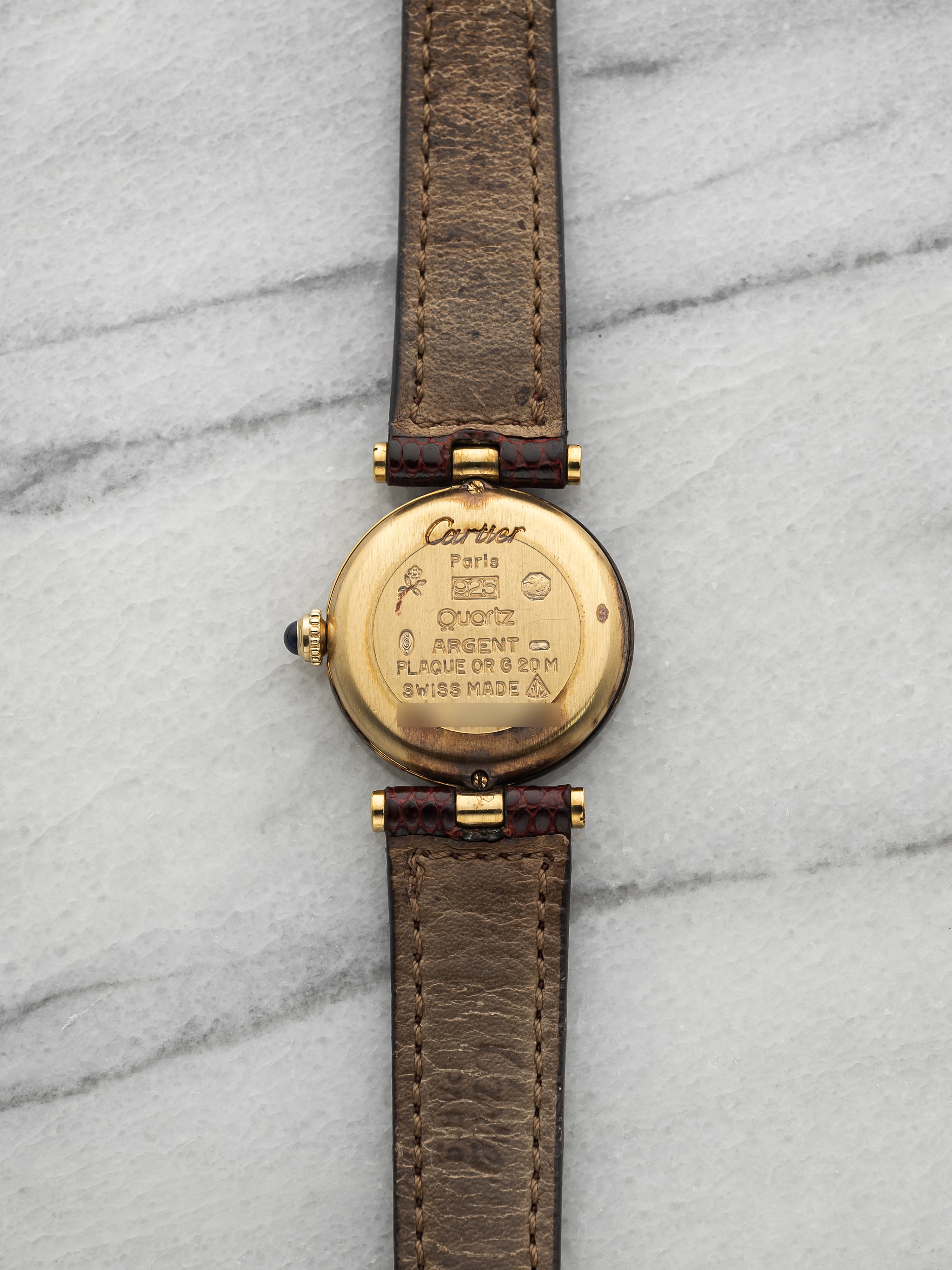 Cartier Lady Vendome - Vermeil Burgundy Dial