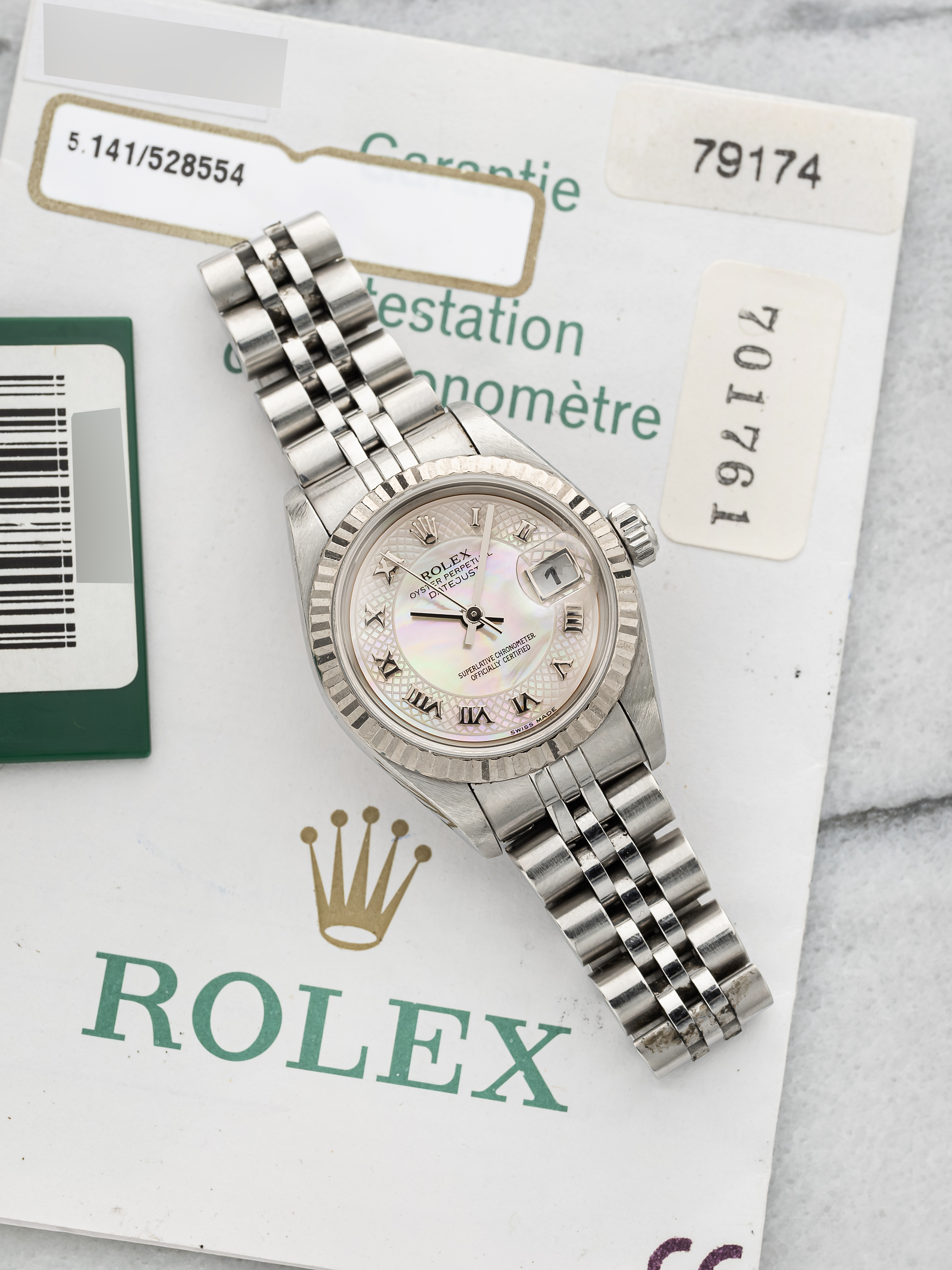 2002 Rolex Lady-Datejust 79174 – Mother of Pearl Guilloche Dial
